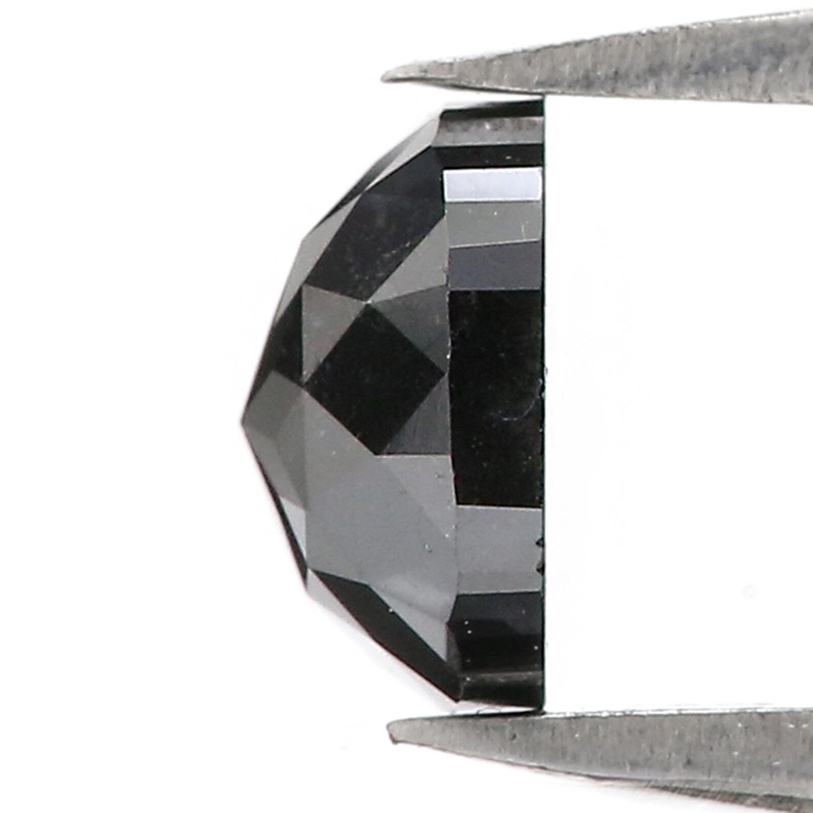 1.07 CT Natural Loose Cushion Shape Diamond Black Color Cushion Diamond 6.10 MM Natural Diamond Black Color Cushion Rose Cut Diamond QN2524