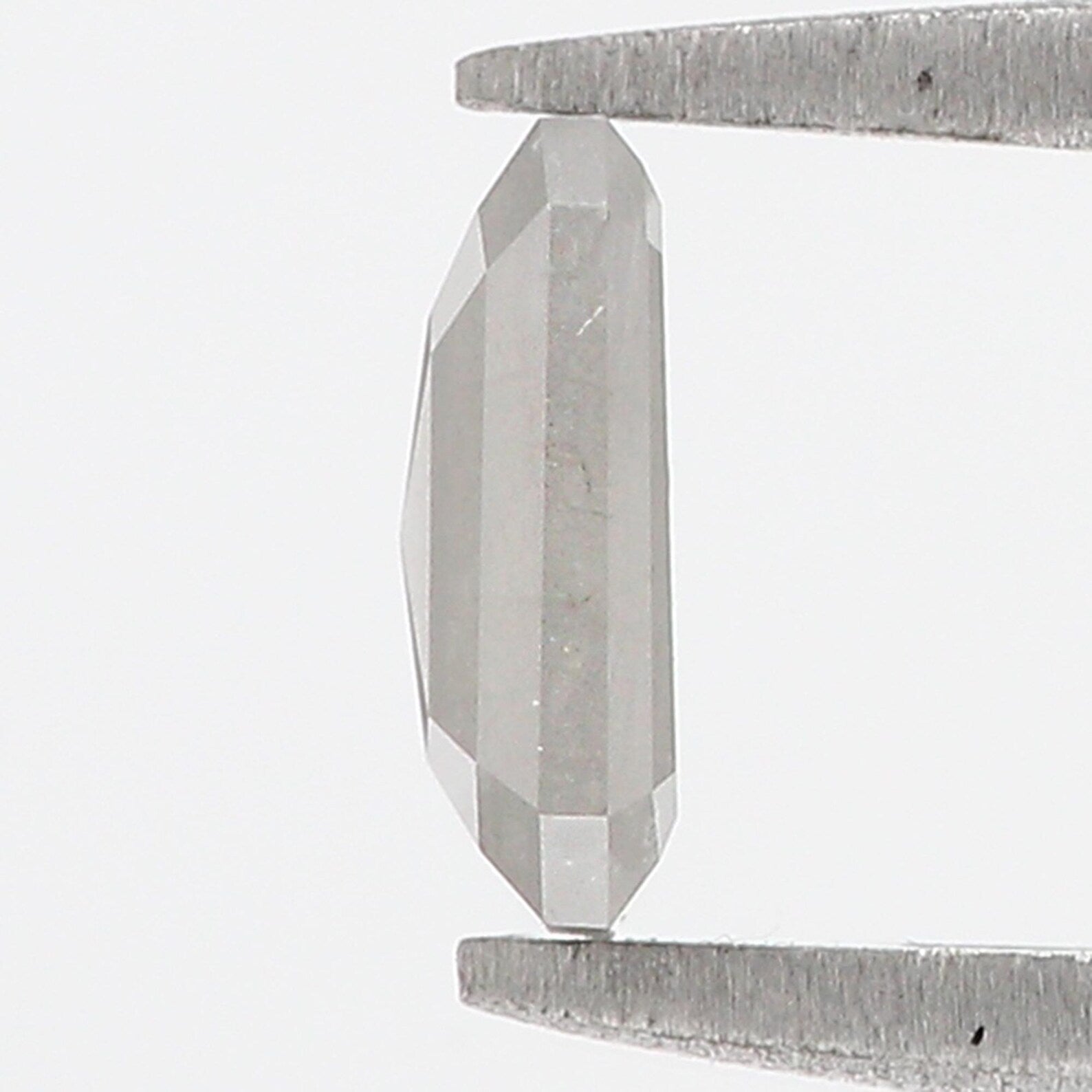 0.78 CT Natural Loose Emerald Shape Diamond Grey Color Emerald Diamond 6.80 MM Natural Diamond Grey Color Emerald Rose Cut Diamond QN9640