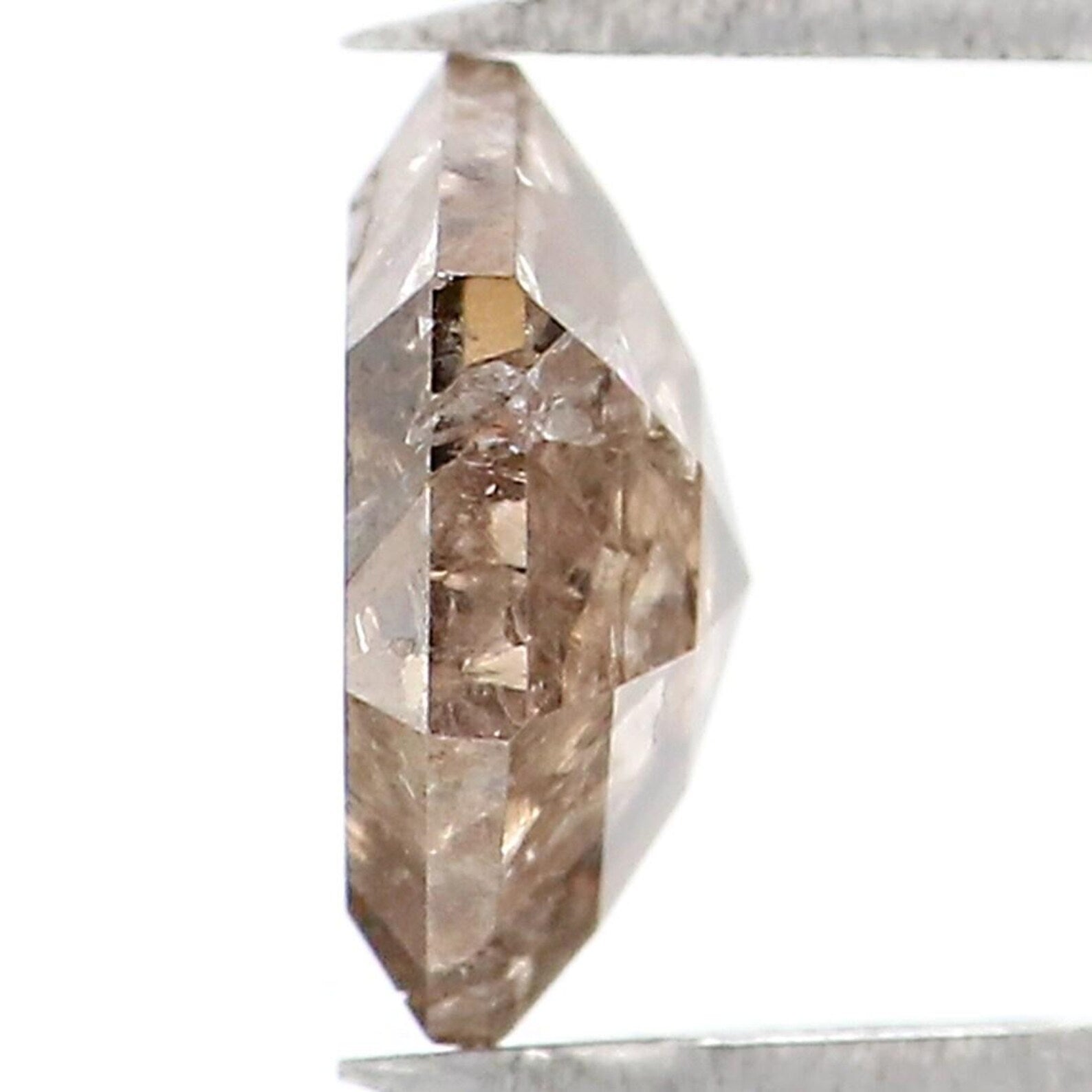 0.77 CT Natural Loose Hexagon Shape Diamond Brown Color Hexagon Diamond 6.50 MM Natural Loose Brown Color Hexagon Rose Cut Diamond NQ1770