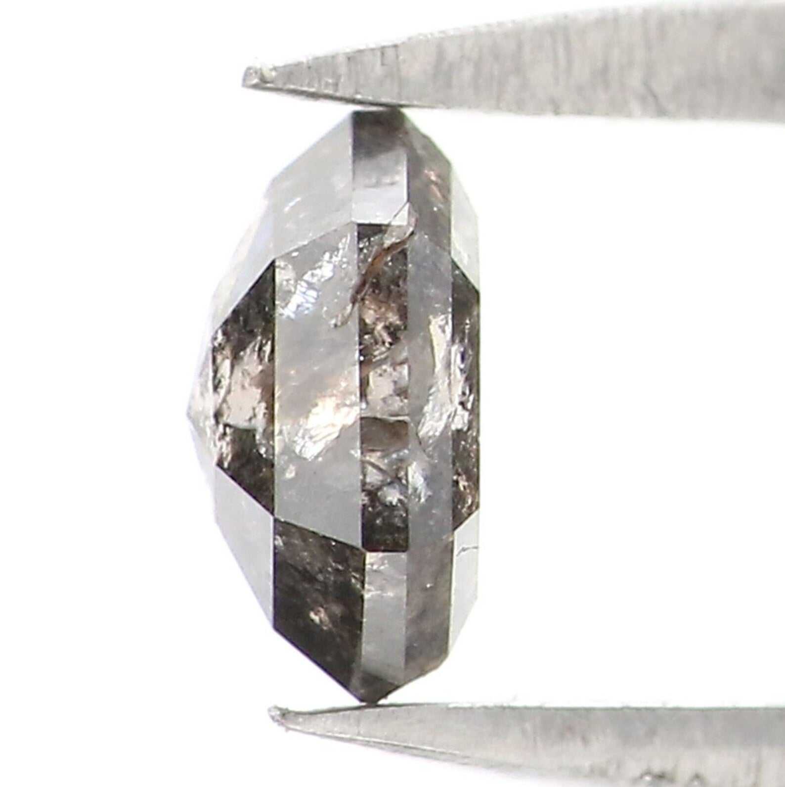 0.68 CT Natural Loose Hexagon Shape Diamond Salt And Pepper Hexagon Cut Diamond 5.85 MM Natural Loose Hexagon Shape Rose Cut Diamond NQ2249