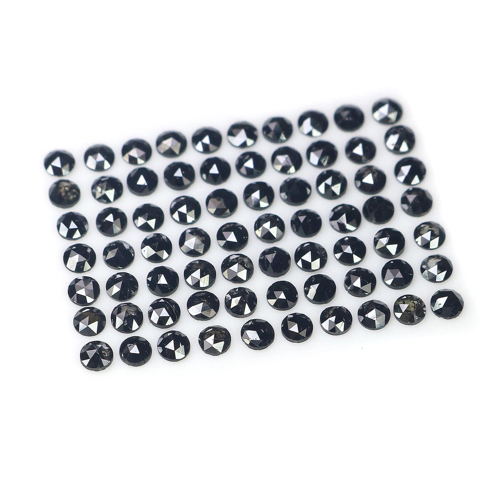 3.08 CT Natural Loose Round Shape Diamond Black Color Round Cut Diamond 2.20 MM Natural Diamond Black Color Round Rose Cut Diamond NQ1762