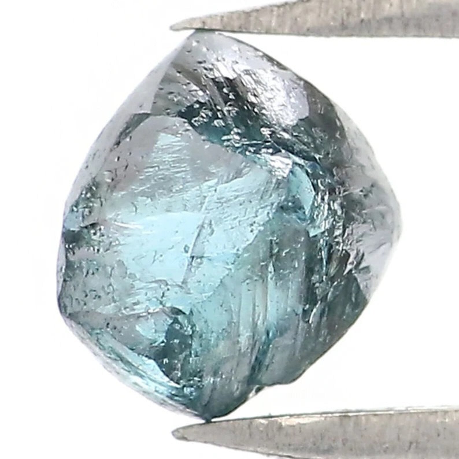 0.84 CT Natural Loose Rough Shape Diamond Blue Color Irregular Cut Diamond 5.55 MM Natural Diamond Blue Color Rough Shape Diamond NQ2037