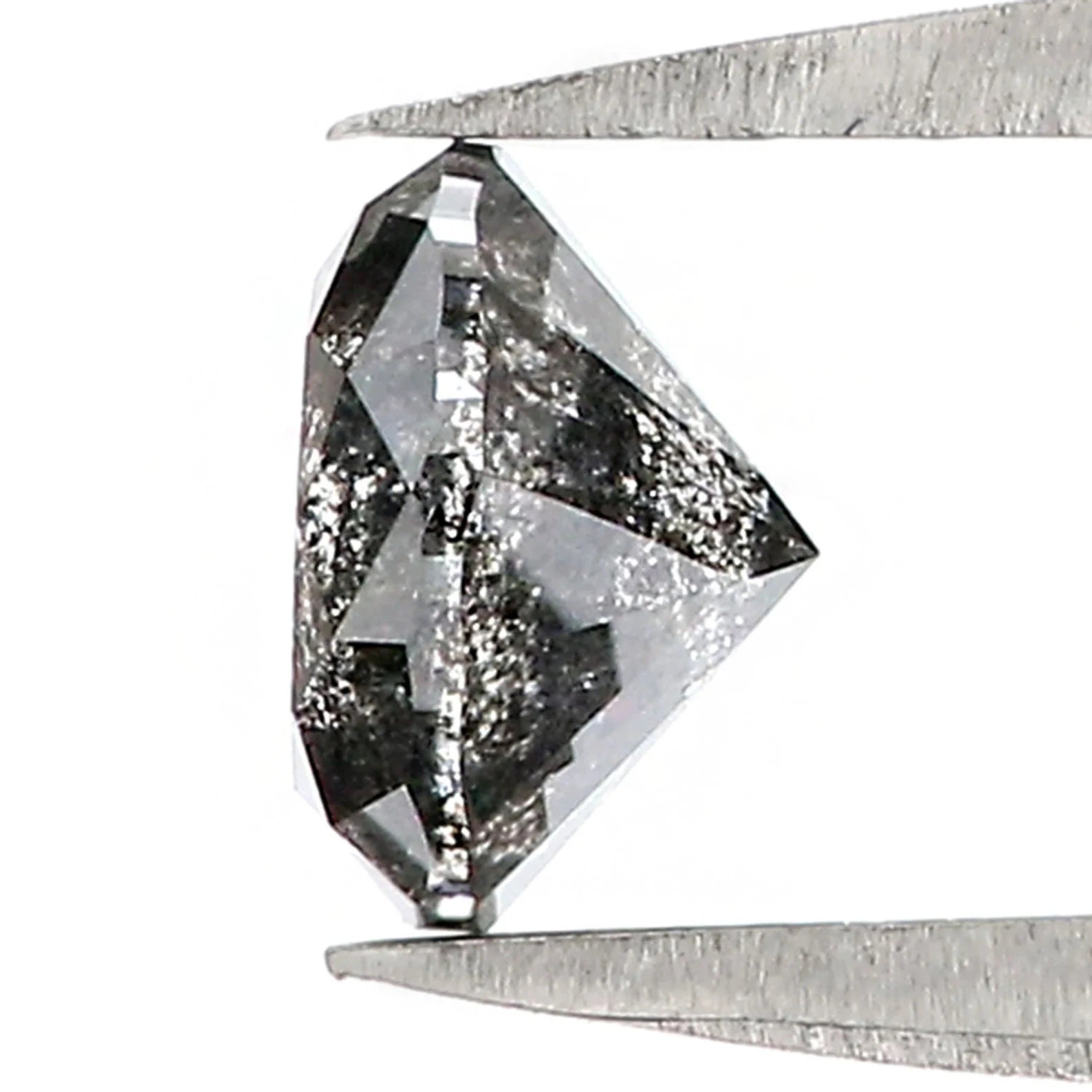 0.82 CT Natural Loose Round Brilliant Cut Diamond Salt And Pepper Diamond 5.70 MM Natural Black Gray Round Brilliant Cut Diamond QN2489