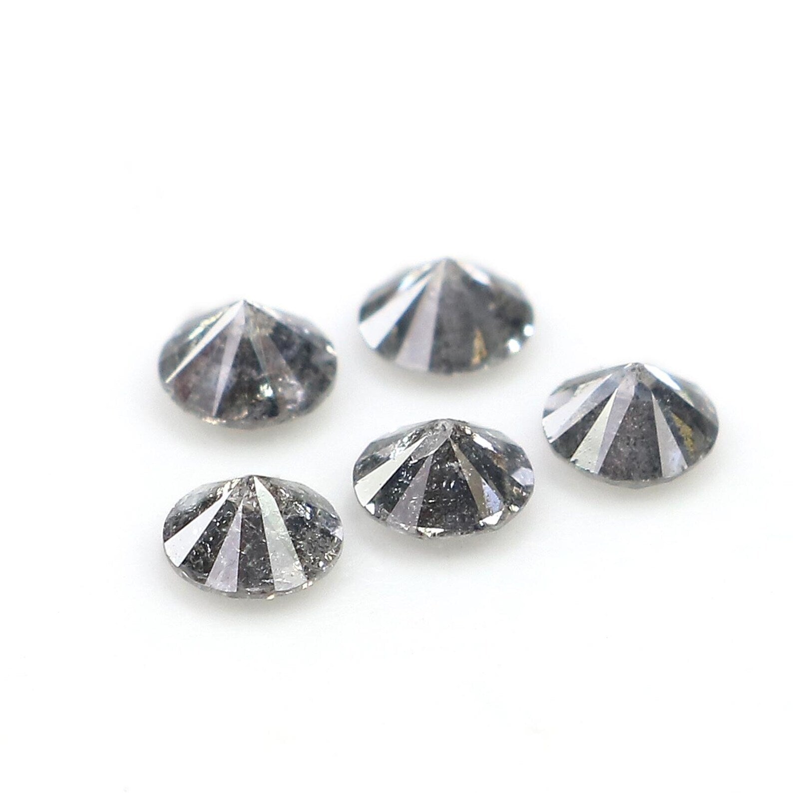 0.68 CT Natural Loose Round Diamond Salt And Pepper Round Diamond 3.20 MM Natural Loose Black Grey Color Round Brilliant Cut Diamond NQ1615