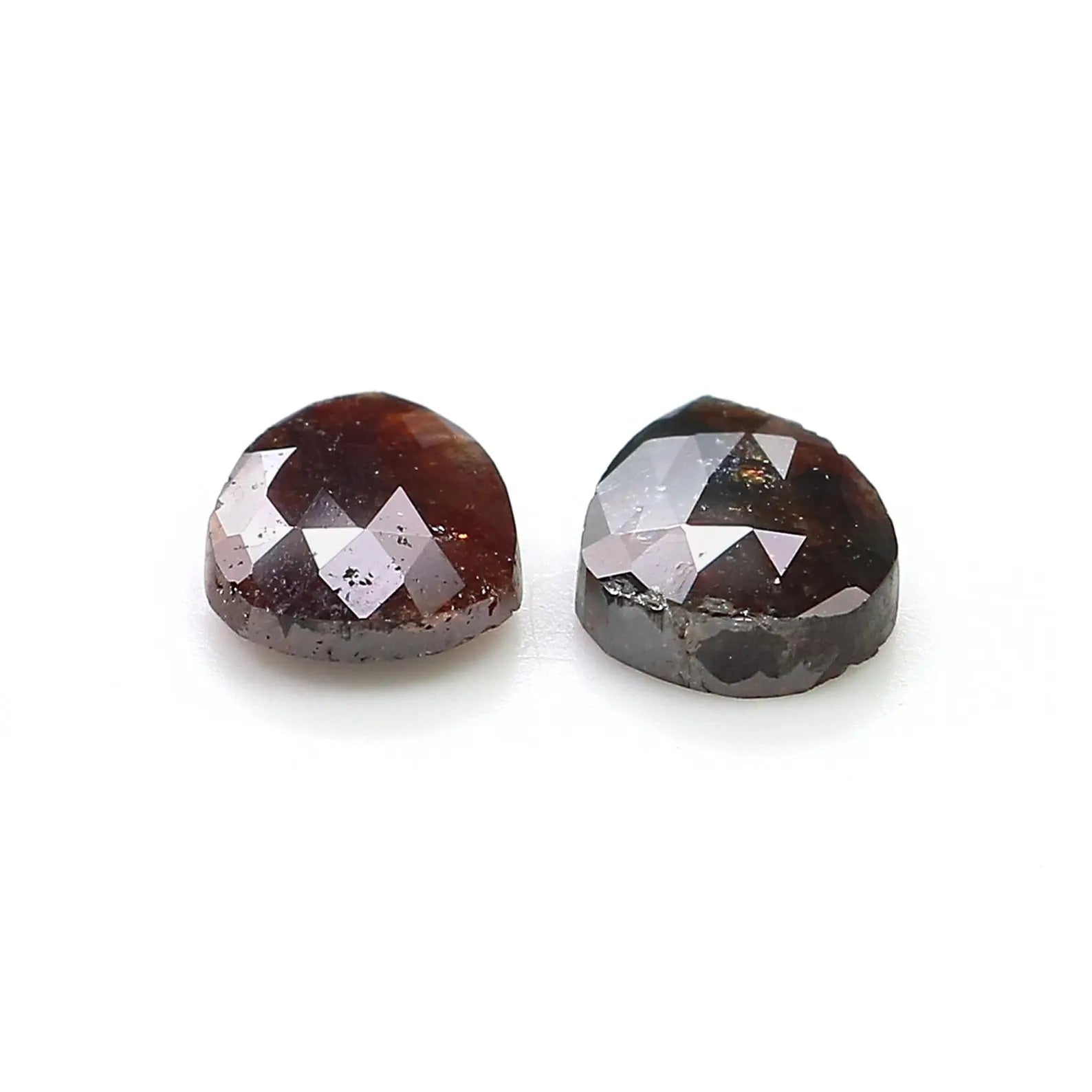 1.75 CT Natural Loose Pear Cut Pair Diamond Brown Color Pear Shape Diamond 7.35 MM Natural Diamond Brown Color Pear Rose Cut Diamond NQ2547