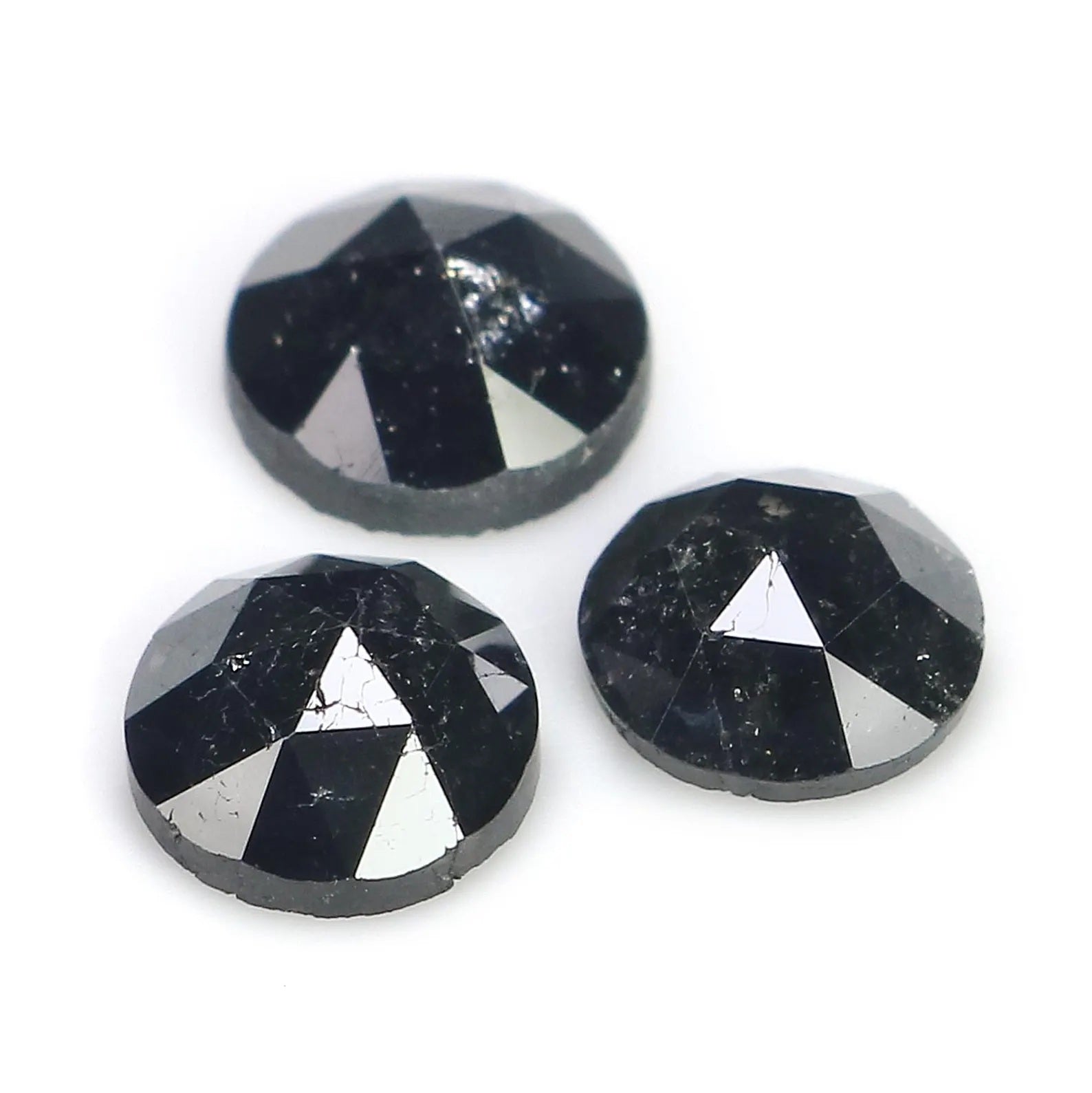 2.55 CT Natural Loose Round Shape Diamond Black Color Round Diamond 5.75 MM Natural Loose Diamond Black Color Round Rose Cut Diamond NQ1744