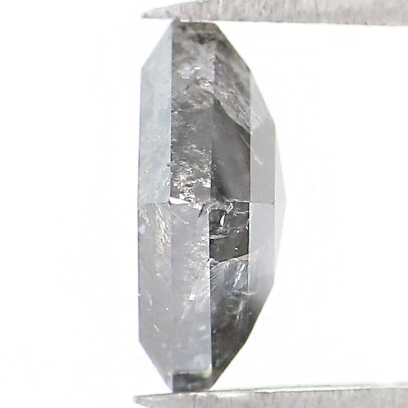 0.82 Ct Natural Loose Kite Cut Diamond Salt And Pepper Kite Cut Diamond 7.05 MM Natural Loose Black Grey Color Kite Rose Cut Diamond QN1650