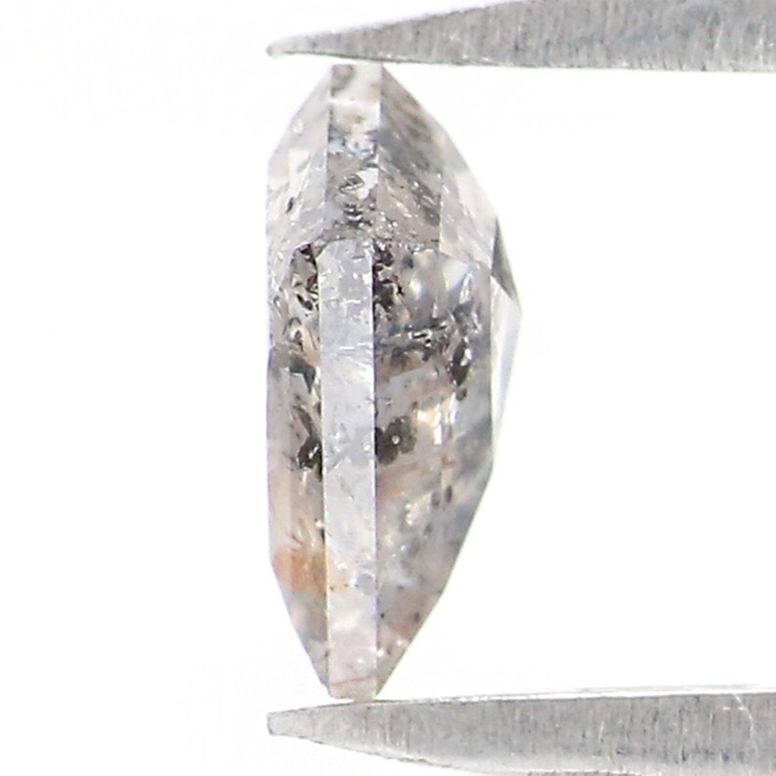 0.44 Ct Natural Loose Kite Shape Diamond Salt And Pepper Kite Diamond 6.15 MM Natural Loose Black Grey Color Kite Rose Cut Diamond NQ2173