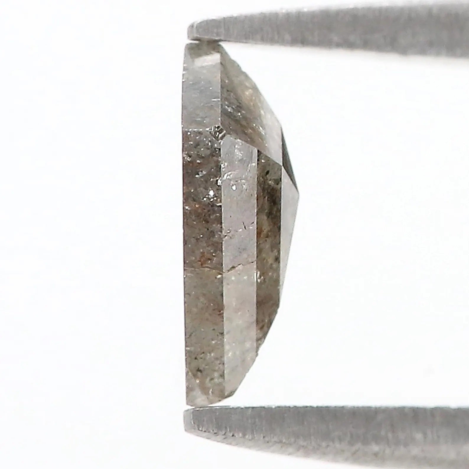 0.85 CT Natural Loose Kite Shape Diamond Salt And Pepper Kite Cut Diamond 7.95 MM Natural Loose Black Gray Color Kite Rose Cut Diamond N2596