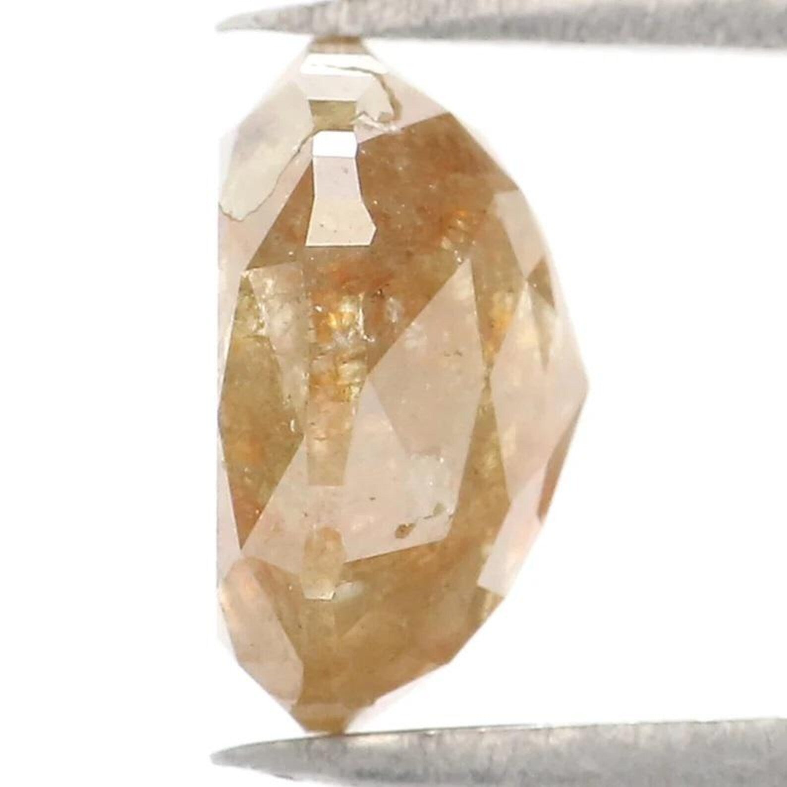 2.19 CT Natural Loose Oval Shape Diamond Brown Color Oval Cut Diamond 8.15 MM Natural Loose Diamond Yellow Color Oval Rose Cut Diamond NQ321