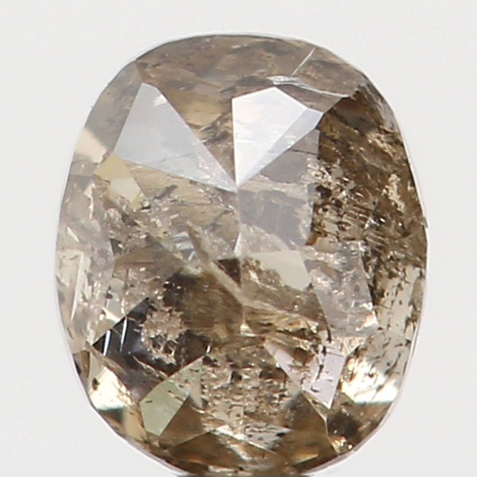 0.18 Ct Natural Loose Diamond Oval Brown Color I1 Clarity 3.40 MM N7334