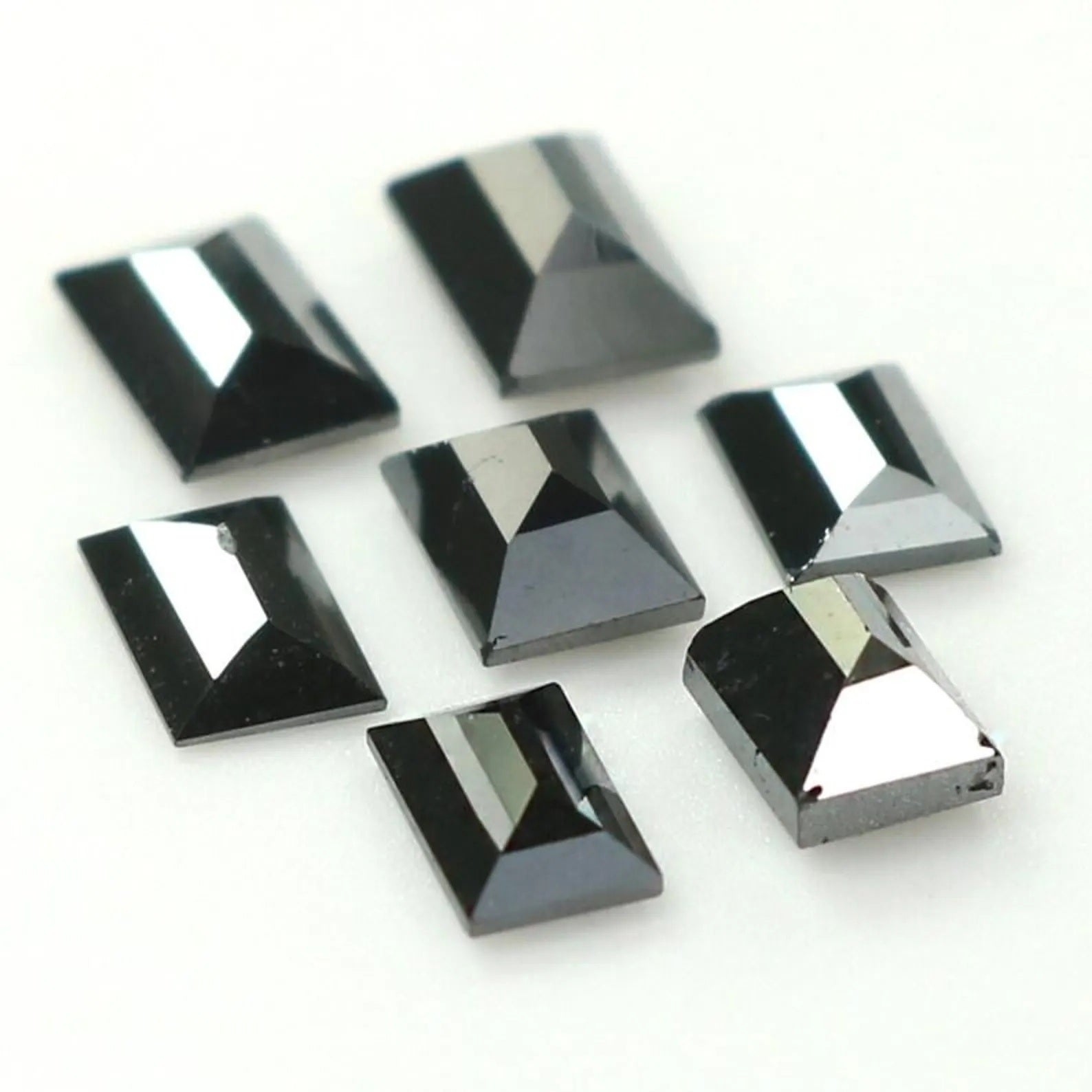 1.27 CT Natural Loose Baguette Shape Diamond Black Color Baguette Cut Diamond 3.45 MM Natural Black Color Baguette Rose Cut Diamond QN1358