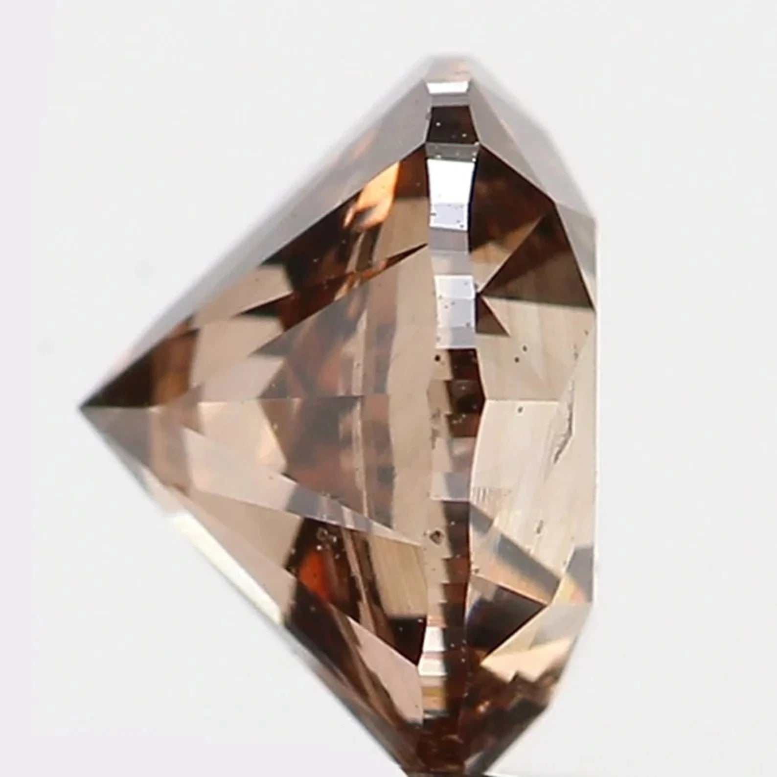 0.44 Ct Natural Loose Round Shape Diamond Brown Color Round Diamond 4.60 MM Natural Diamond Brown Color Round Brilliant Cut Diamond NQ1081
