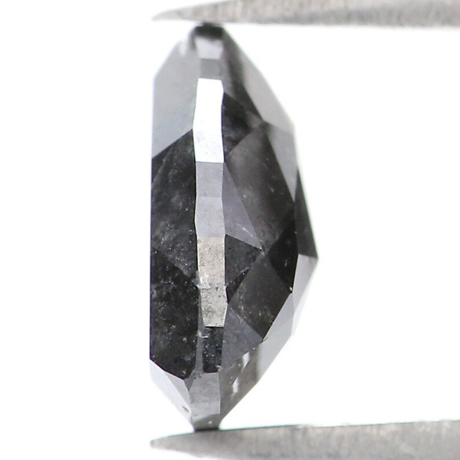 1.02 CT Natural Loose Triangle Diamond Salt And Pepper Triangle Diamond 6.90 MM Natural Black Grey Color Triangle Rose Cut Diamond NQ9566