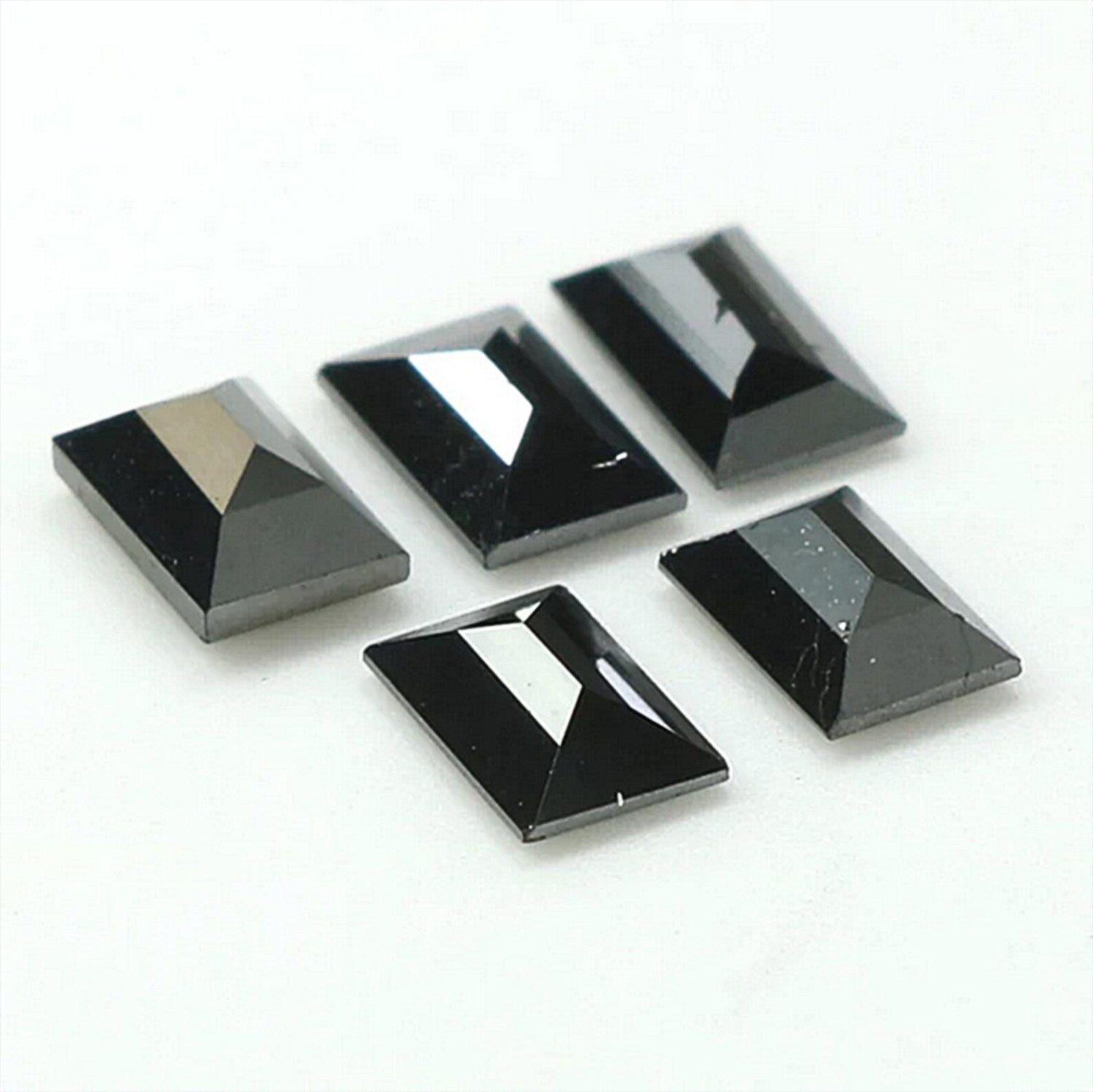 1.03 CT Natural Loose Baguette Shape Diamond Black Color Baguette Cut Diamond 4.35 MM Natural Loose Black Baguette Rose Cut Diamond QN1371