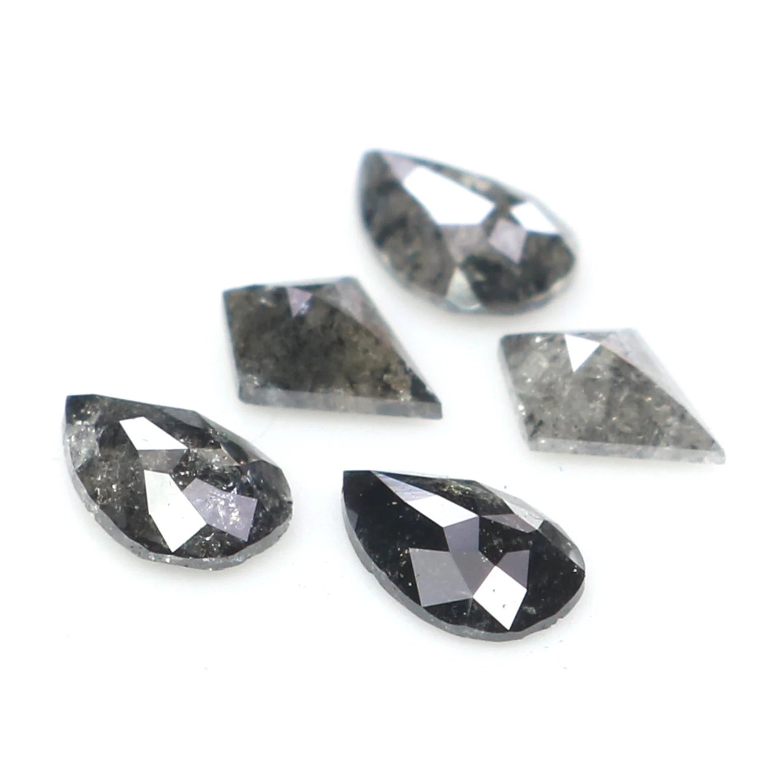 Natural Loose Mix Shape Diamond, Salt And Pepper Mix Shape Diamond, Natural Loose Diamond, Antique Cut Diamond, 0.65 CT Mix Shape KDN2283