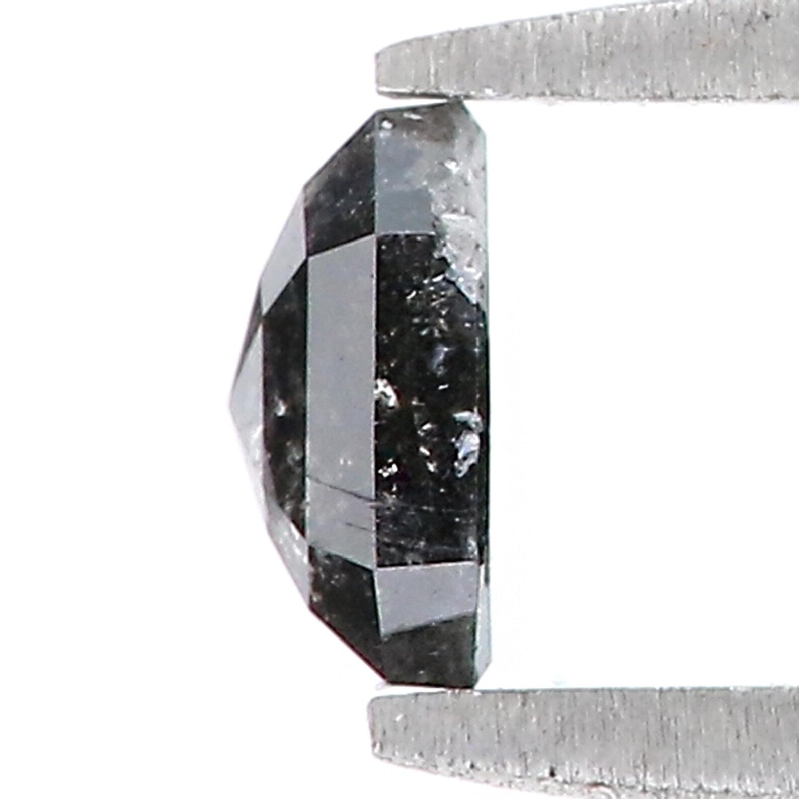 0.55 CT Natural Loose Emerald Shape Diamond Salt And Pepper Emerald Cut Diamond 5.10 MM Black Grey Color Emerald Rose Cut Diamond QN9426
