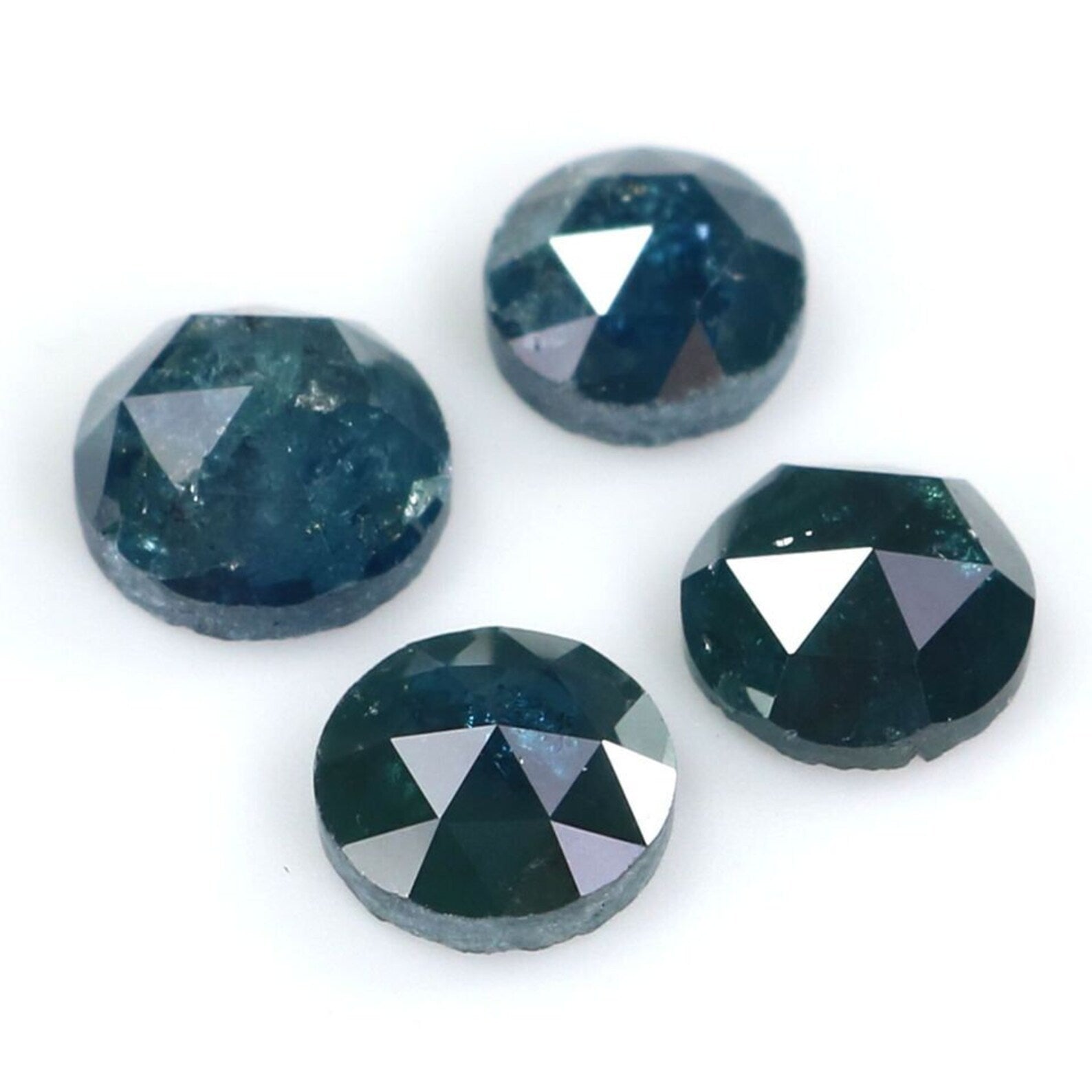 2.25 CT Natural Loose Round Rose Cut Diamond Blue Color Round Shape Diamond 4.70 MM Natural Loose Round Rose Cut Shape Diamond NQ2055