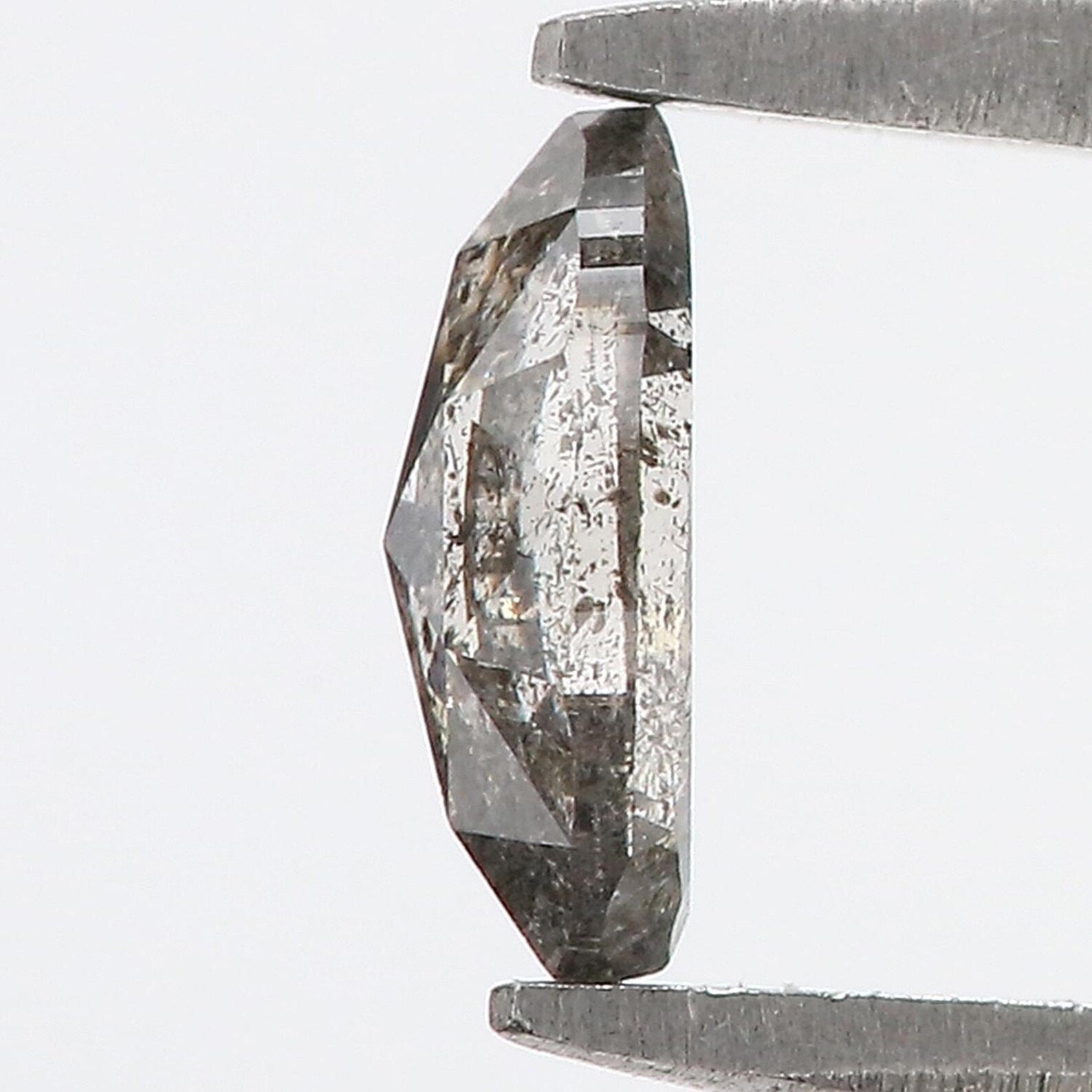 0.57 CT Natural Loose Marquise Cut Diamond Salt And Pepper Marquise Diamond 6.90 MM Natural Black Grey Color Marquise Rose Cut Diamond NQ673