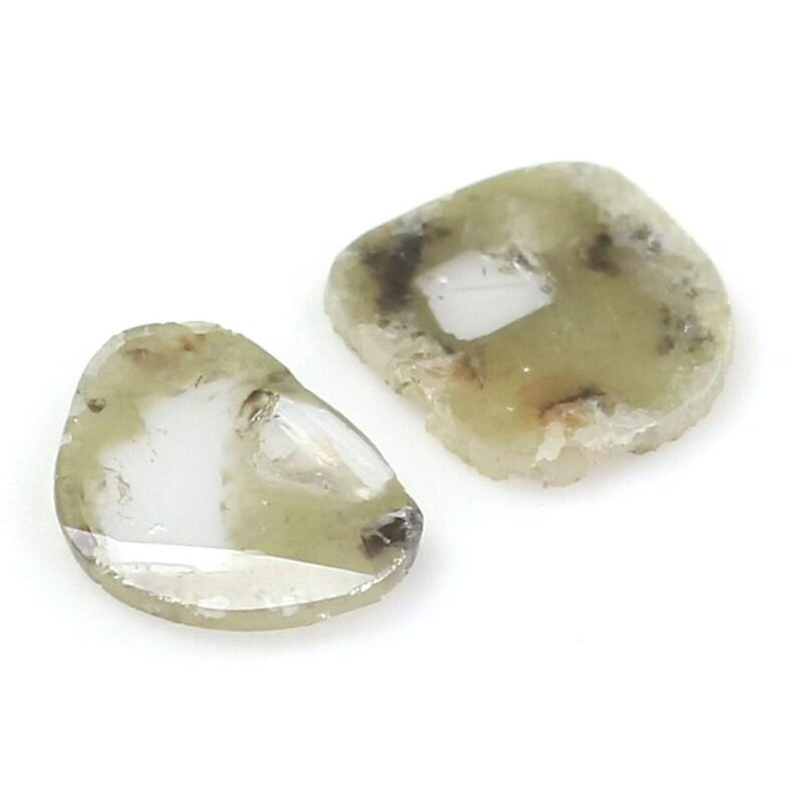 1.43 CT Natural Loose Slice Shape Diamond Grey Color Slice Diamond 8.30 MM Natural Loose Diamond Grey Color Irregular Cut Diamond NQ2097