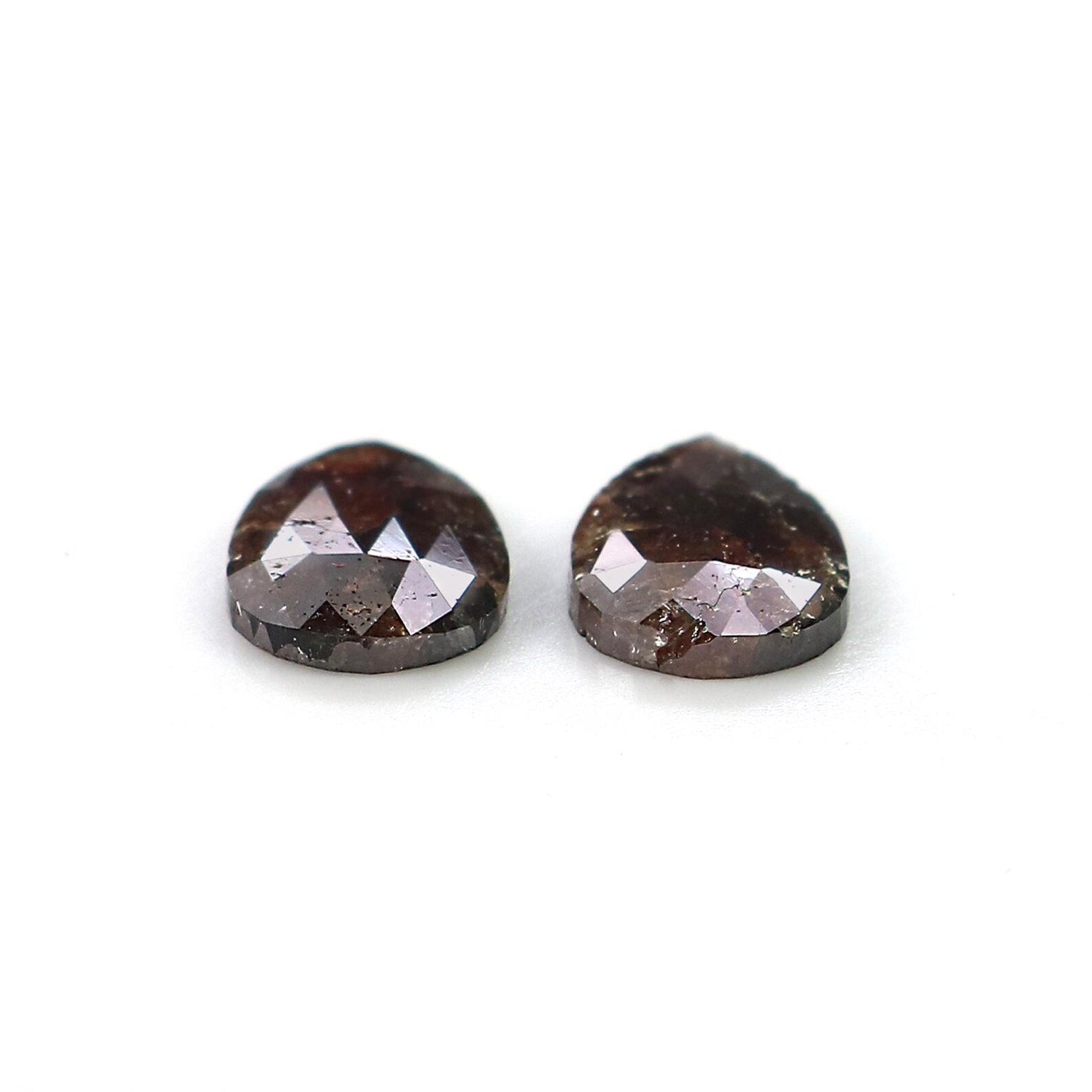 1.57 CT Natural Loose Pear Cut Pair Diamond Brown Color Pear Shape Diamond 8.70 MM Natural Diamond Brown Color Pear Rose Cut Diamond NQ2546