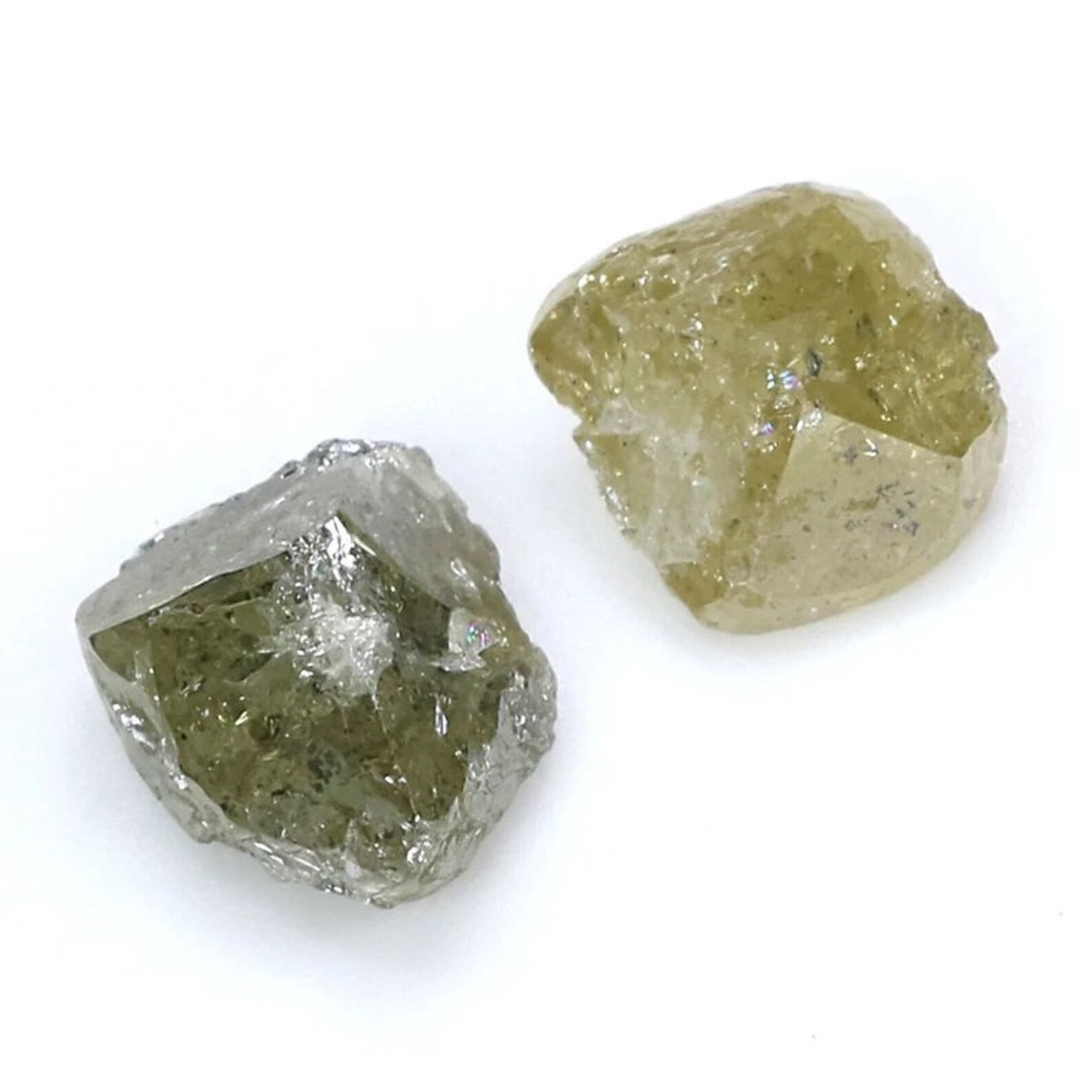 3.38 CT Natural Loose Rough Diamond Yellow Grey Color Rough Diamond 6.75 MM Natural Yellow Grey Color Irregular Rough Shape Diamond NQ2010