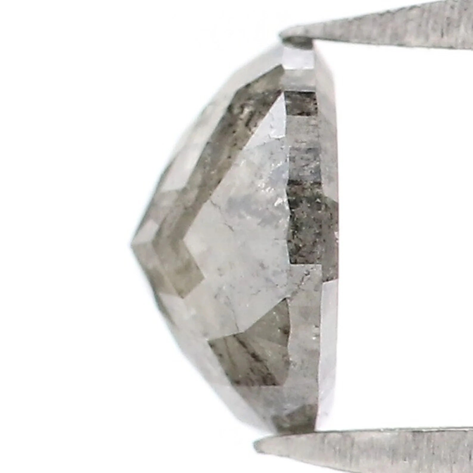 0.63 CT Natural Loose Round Shape Diamond Salt And Pepper Round Diamond 5.40 MM Natural Loose Black Grey Color Round Rose Cut Diamond NQ2146