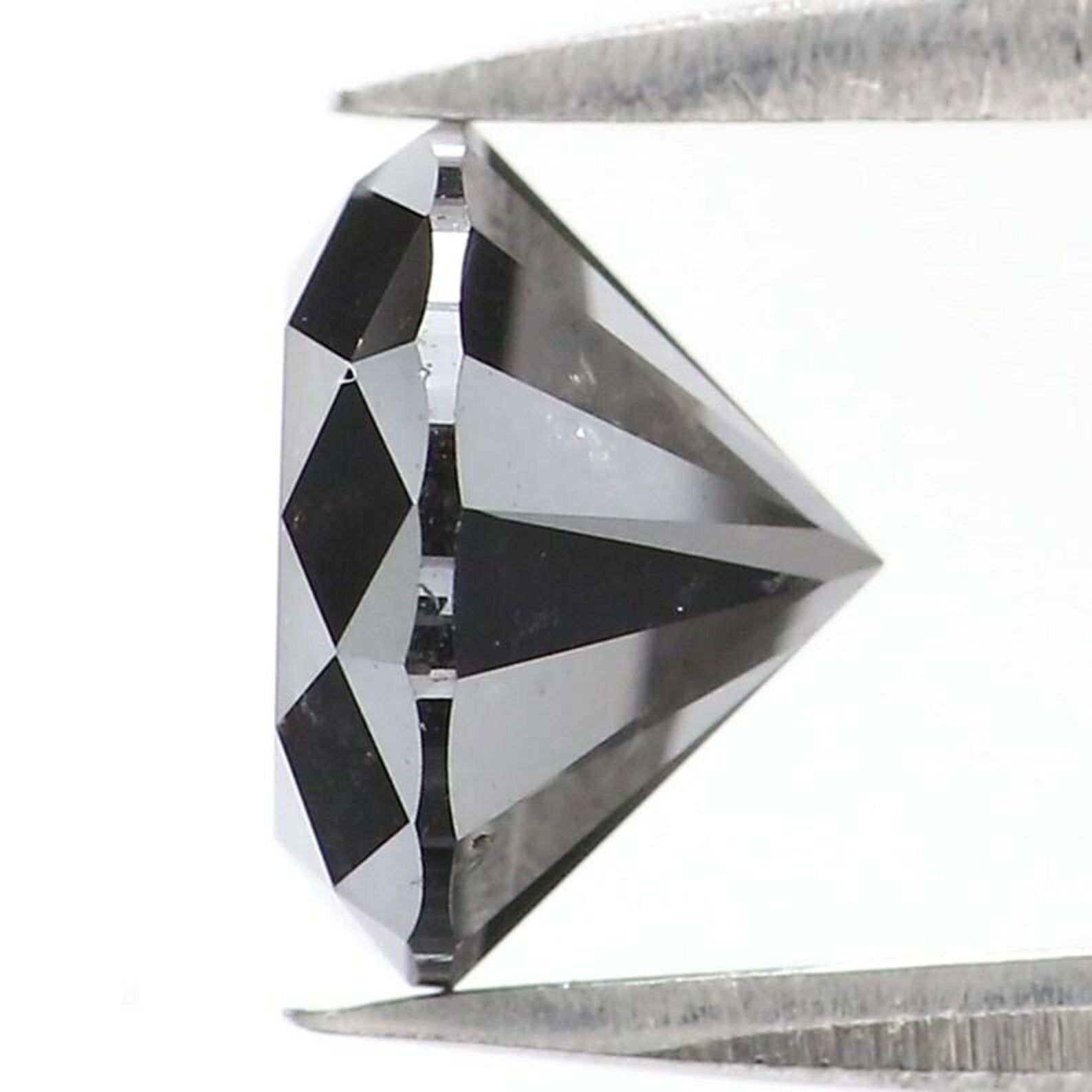 1.65 CT Natural Loose Round Shape Diamond Black Color Round Diamond 7.25 MM Natural Diamond Black Color Round Brilliant Cut Diamond NQ277