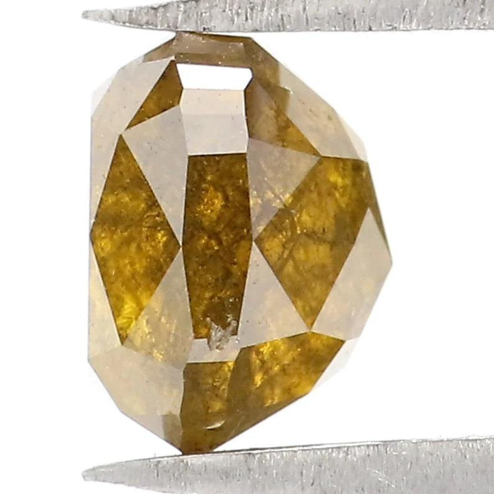 1.63 CT Natural Loose Cushion Shape Diamond Green Color Cushion Cut Diamond 6.10 MM Natural Yellow Color Cushion Rose Cut Diamond NQ8864