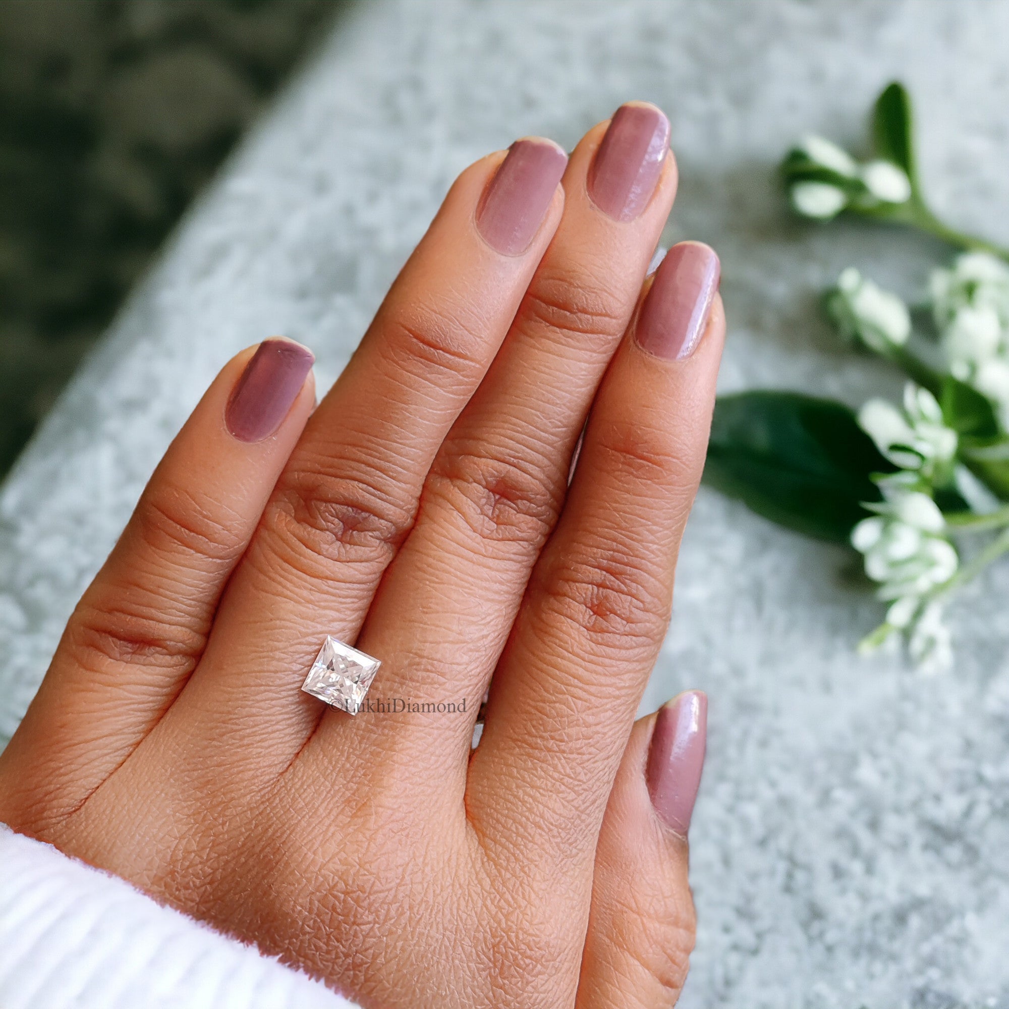Princess Brilliant Cut Loose White Moissanite Stone 5,6,7,8,9 MM Vintage Antique Handcrafted Eye Clean Moissanite Engagement Gift Ring Q136