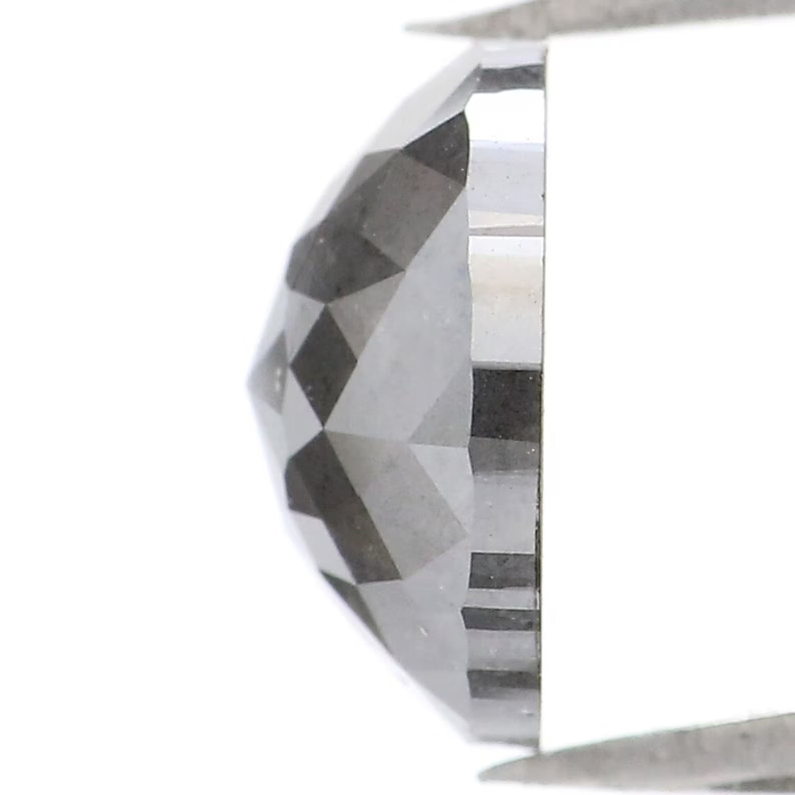 2.02 CT Natural Loose Oval Shape Diamond Salt And Pepper Oval Diamond 8.30 MM Natural Loose Grey Color Oval Shape Rose Cut Diamond NQ9893