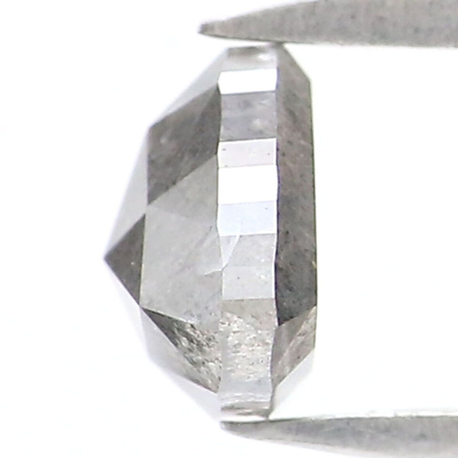 0.64 Ct Natural Loose Triangle Shape Diamond Salt And Pepper Triangle Diamond 4.80 MM Natural Black Grey Color Triangle Cut Diamond NQ8972