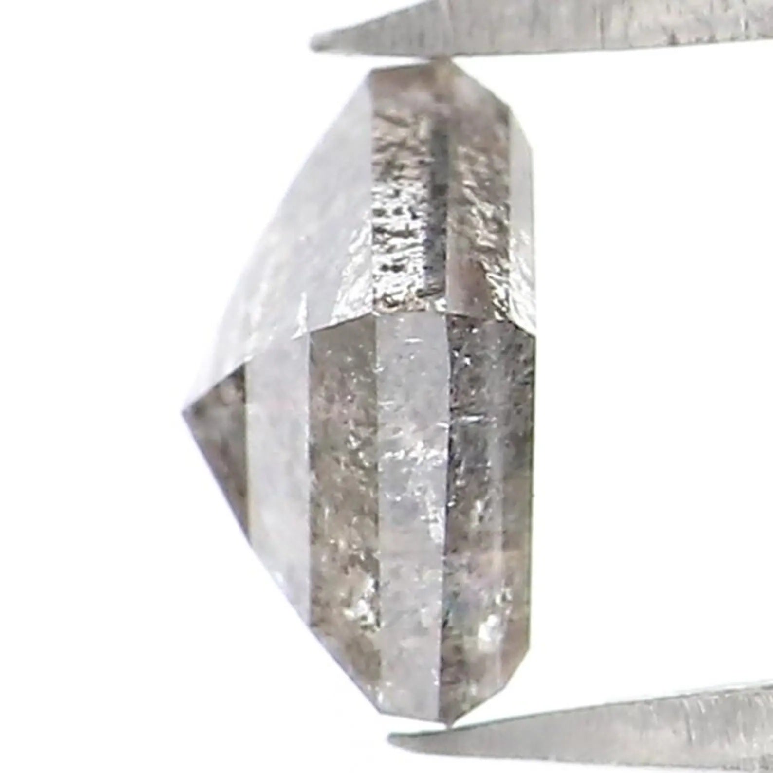 0.61 CT Natural Loose Pentagon Shape Diamond Salt And Pepper Pentagon Diamond 5.65 MM Natural Black Grey Pentagon Rose Cut Diamond NQ572