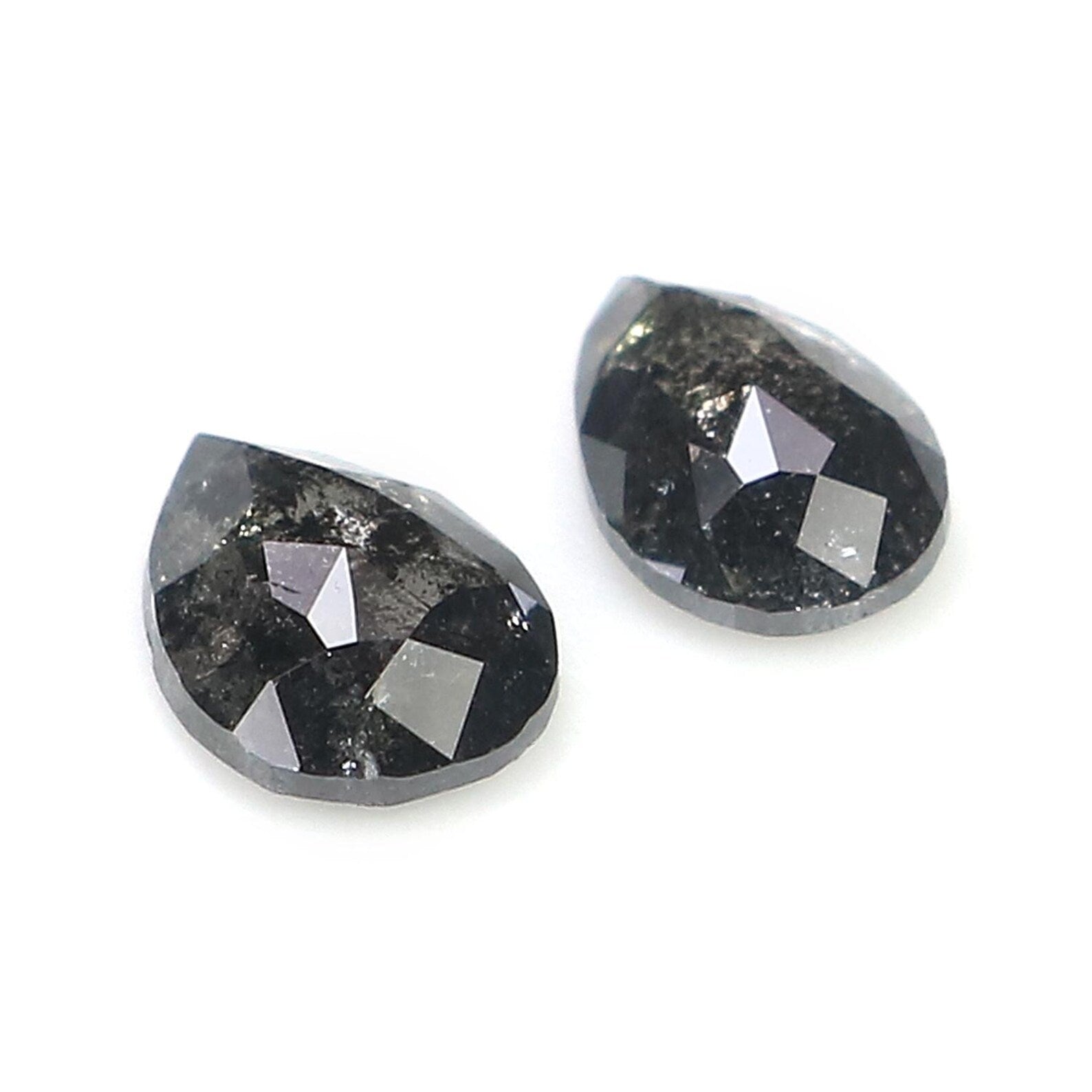 0.55 CT Natural Loose Pear Cut Pair Diamond Salt And Pepper Pear Diamond 5.30 MM Natural Loose Diamond Pear Pair Rose Cut Diamond NQ1858