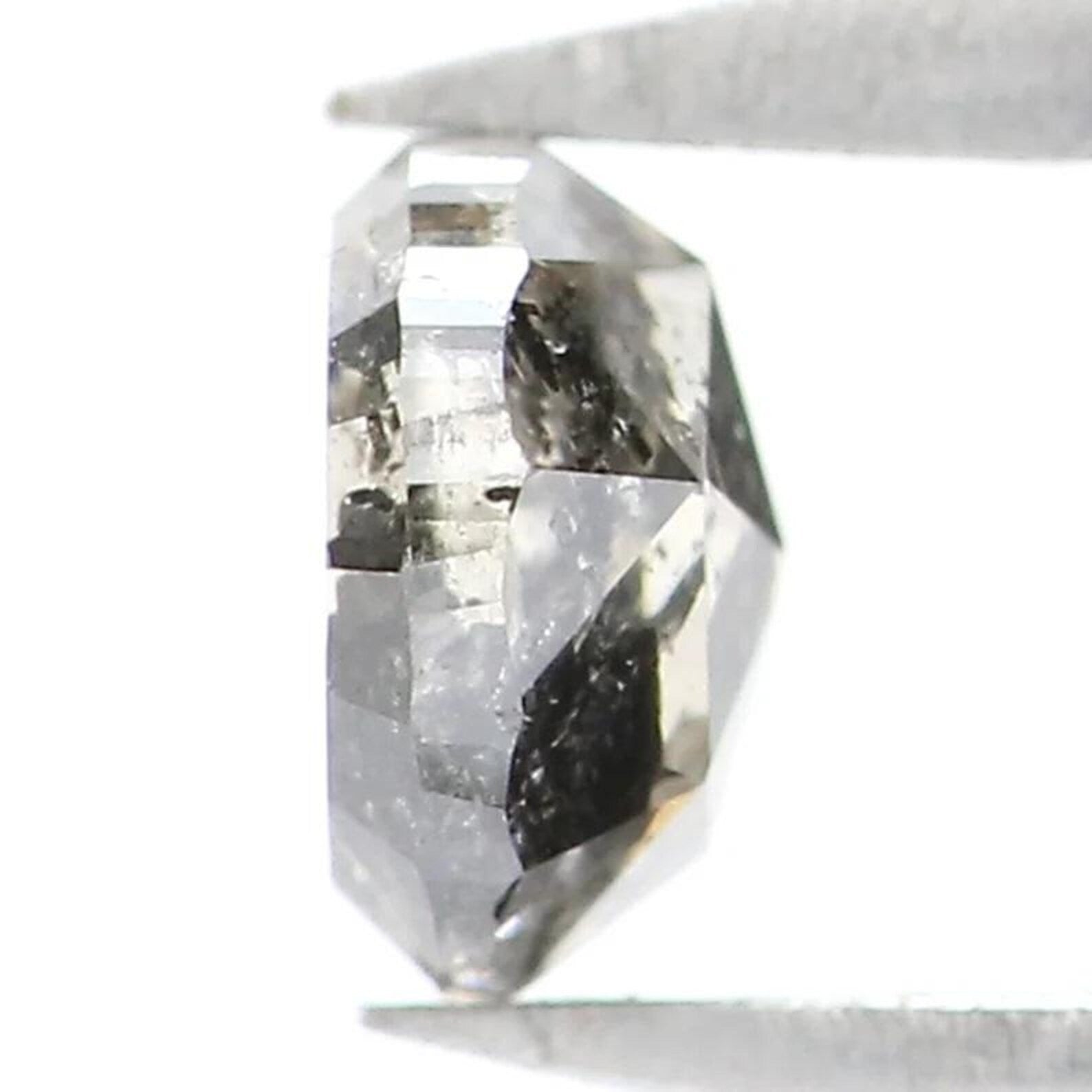 0.39 CT Natural Loose Round Shape Diamond Salt And Pepper Round Cut Diamond 4.20 MM Natural Black Grey Color Round Rose Cut Diamond NQ9310