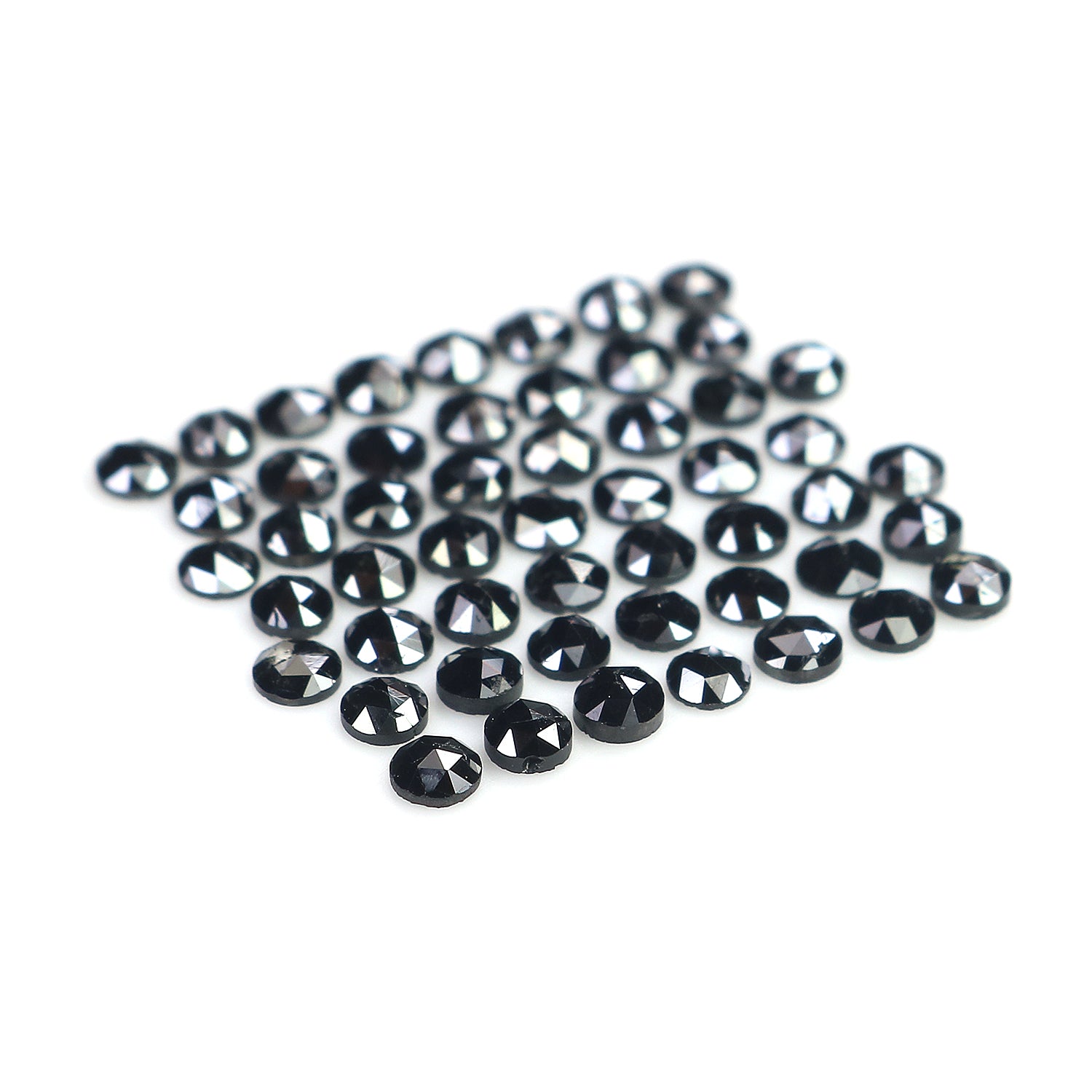2.88 CT Natural Loose Round Rose Cut Diamond Black Color Round Shape Diamond 2.30 MM Natural Loose Black Color Round Rose Cut Diamond LQ1813