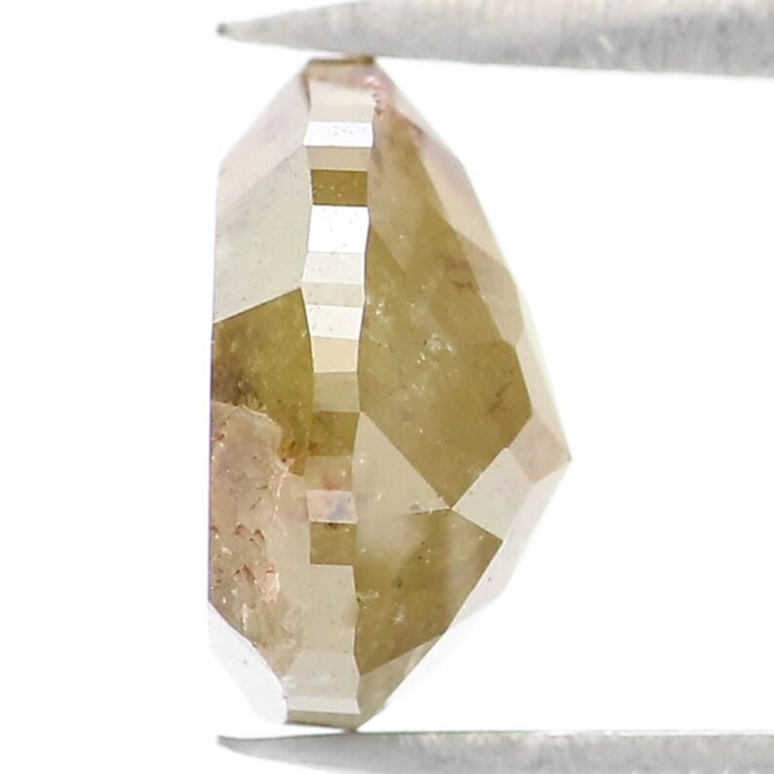 1.56 Ct Natural Loose Pear Shape Diamond Yellow Color Pear Cut Diamond 7.45 MM Natural Loose Diamond Brown Color Pear Rose Cut Diamond NQ207