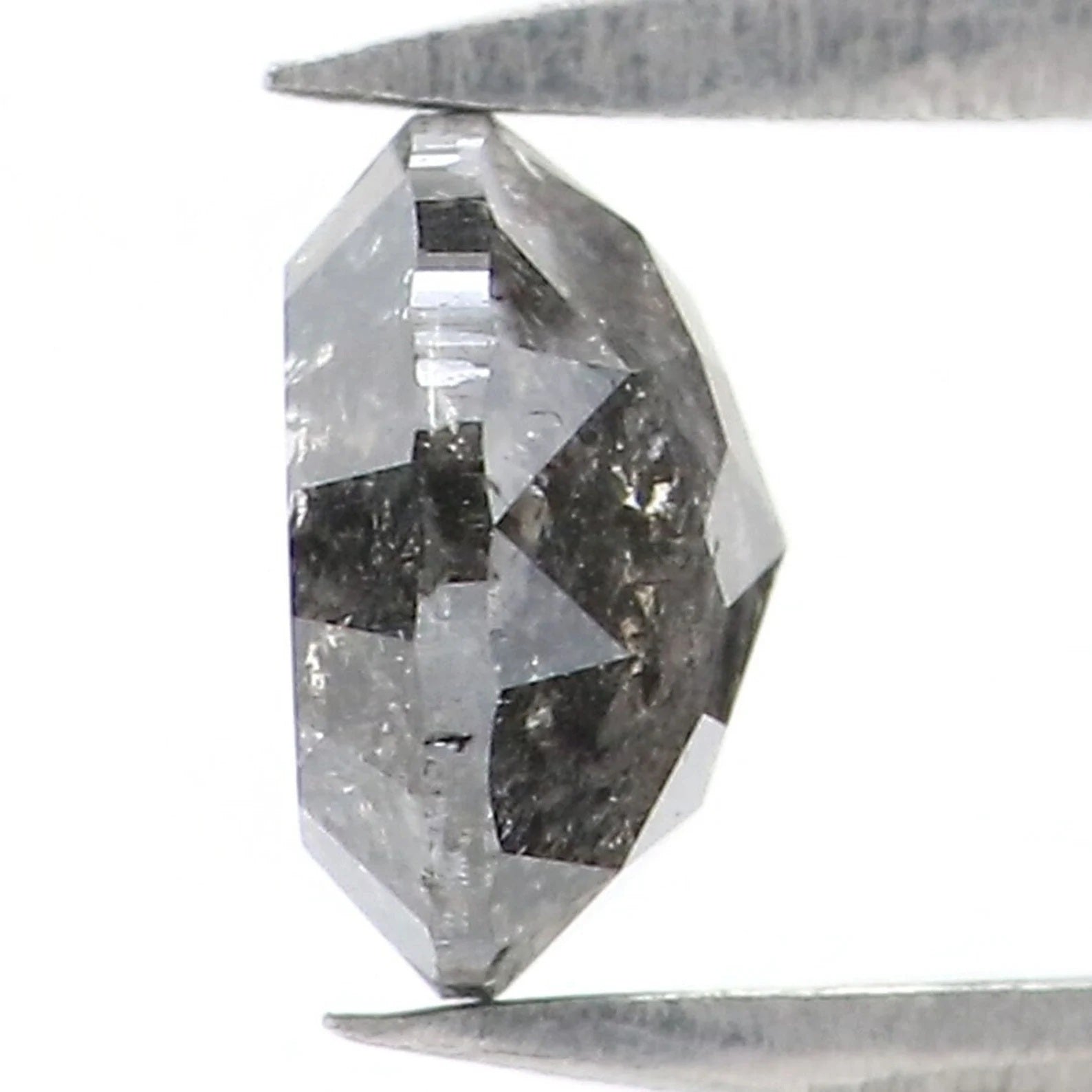 0.79 Ct Natural Loose Round Rose Cut Diamond Salt And Pepper Round Cut Diamond 5.50 MM Natural Black Grey Color Round Cut Diamond NQ2085
