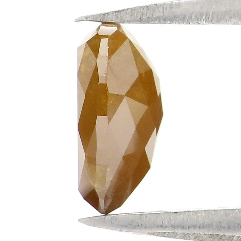 1.27 CT Natural Loose Heart Shape Diamond Yellow Color Heart Cut Diamond 6.90 MM Natural Loose Diamond Heart Shape Rose Cut Diamond NQ2245