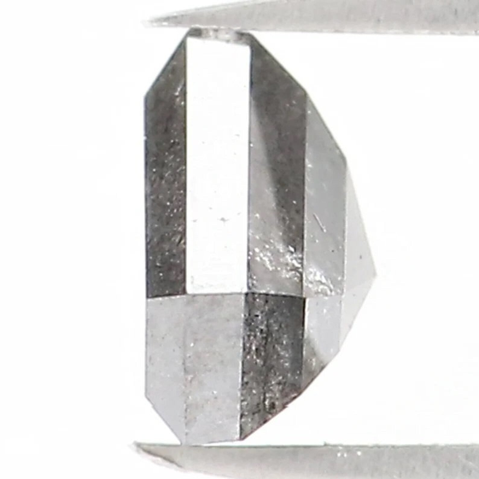0.61 CT Natural Loose Shield Shape Diamond Salt And Pepper Shield Cut Diamond 4.80 MM Black Grey Color Shield Shape Rose Cut Diamond NQ1551