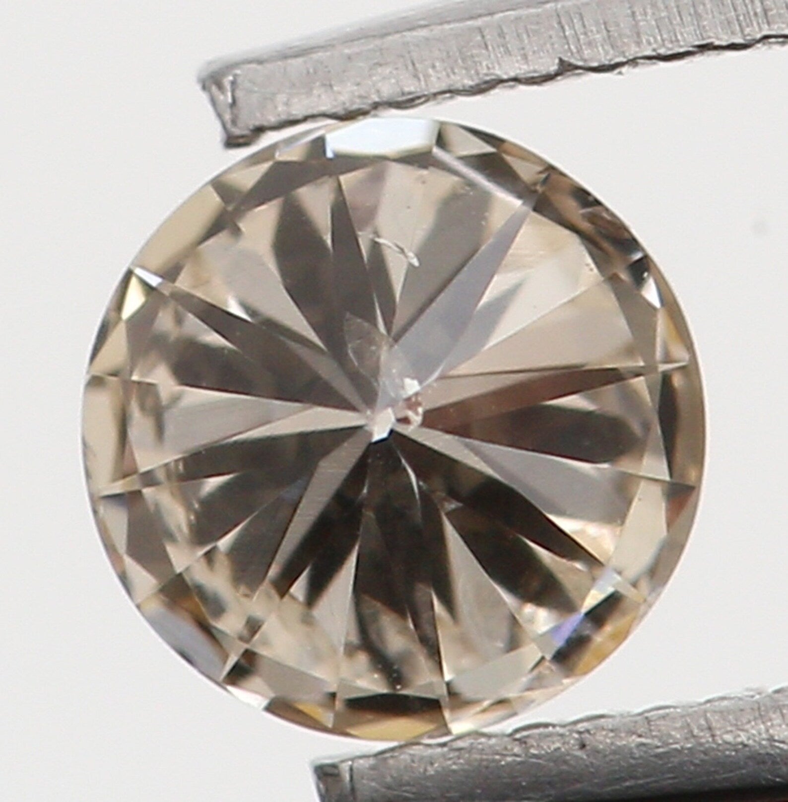 0.14 Ct Natural Loose Diamond Round Brown Color I1 Clarity 3.20 MM N7278