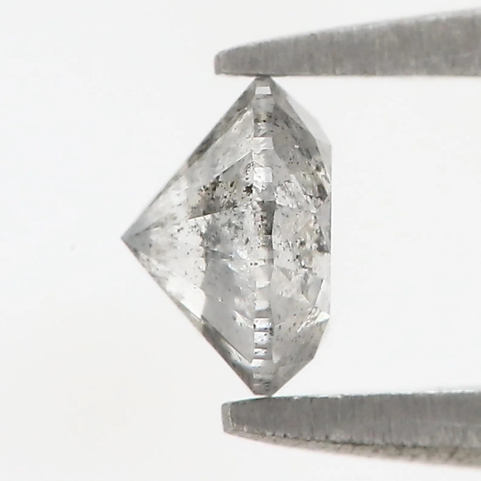 0.66 Ct Natural Loose Round Brilliant Cut Diamond Salt And Pepper Diamond 5.25 MM Natural Black Gray Color Round Brilliant Diamond QN1078