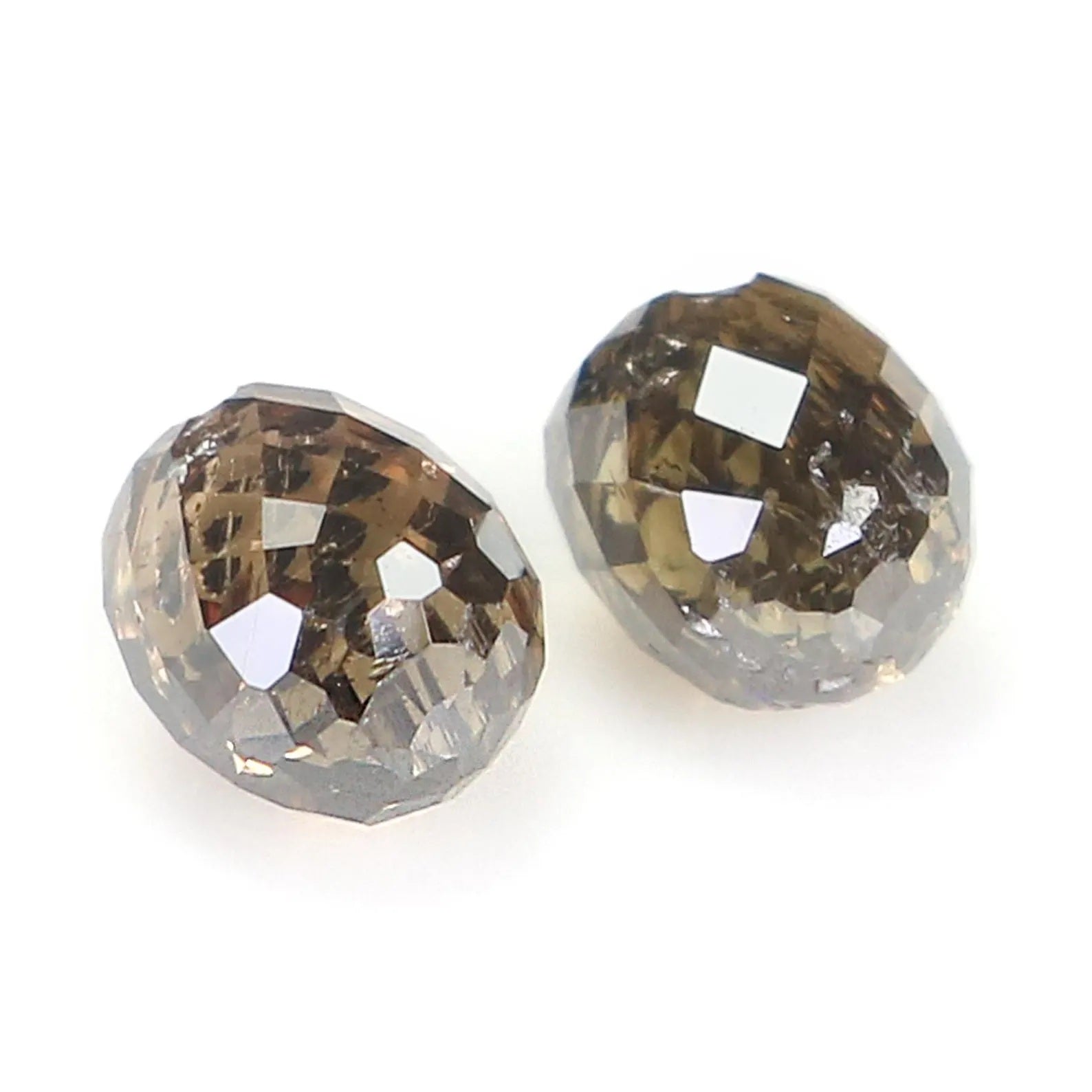 0.93 CT Natural Loose Drop Shape Pair Diamond Brown Color Briolette Diamond 4.30 MM Natural Brown Color Briolette Rose Cut Diamond NQ827
