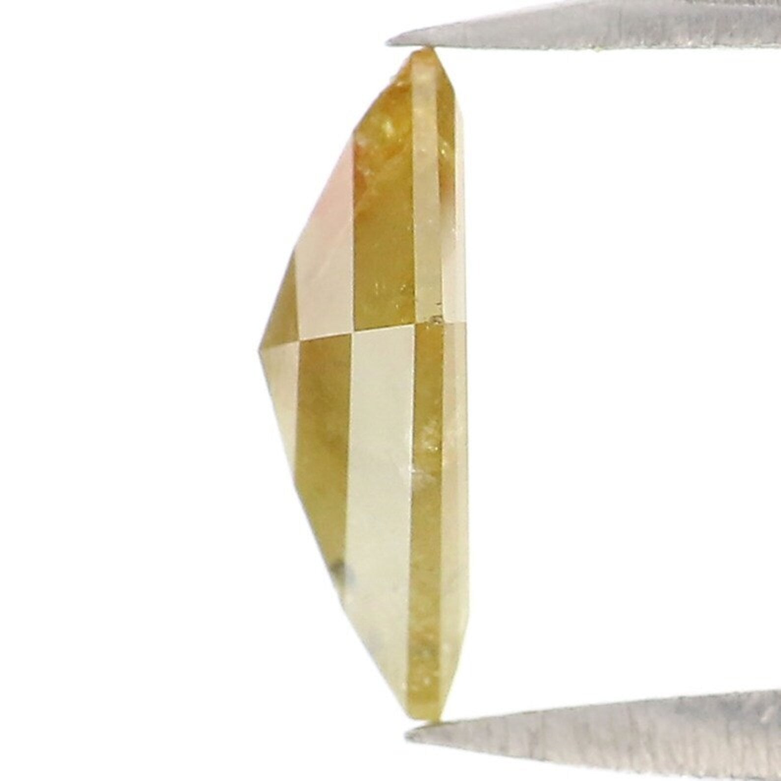0.55 Ct Natural Loose Kite Shape Diamond Yellow Color Kite Cut Diamond 7.90 MM Natural Diamond Yellow Color Kite Rose Cut Diamond NQ2082