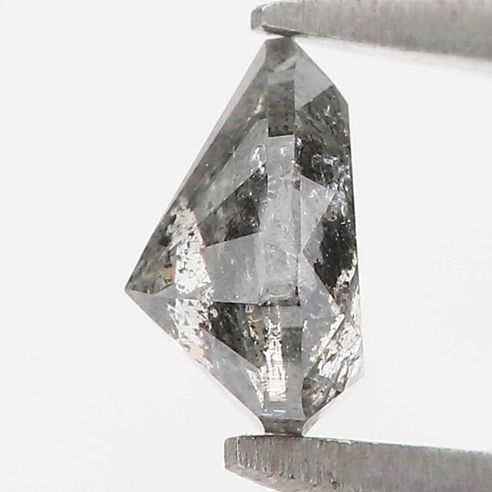 0.77 CT Natural Loose Pear Shape Diamond Salt And Pepper Pear Cut Diamond 6.20 MM Natural Loose Diamond Pear Shape Rose Cut Diamond QN8806