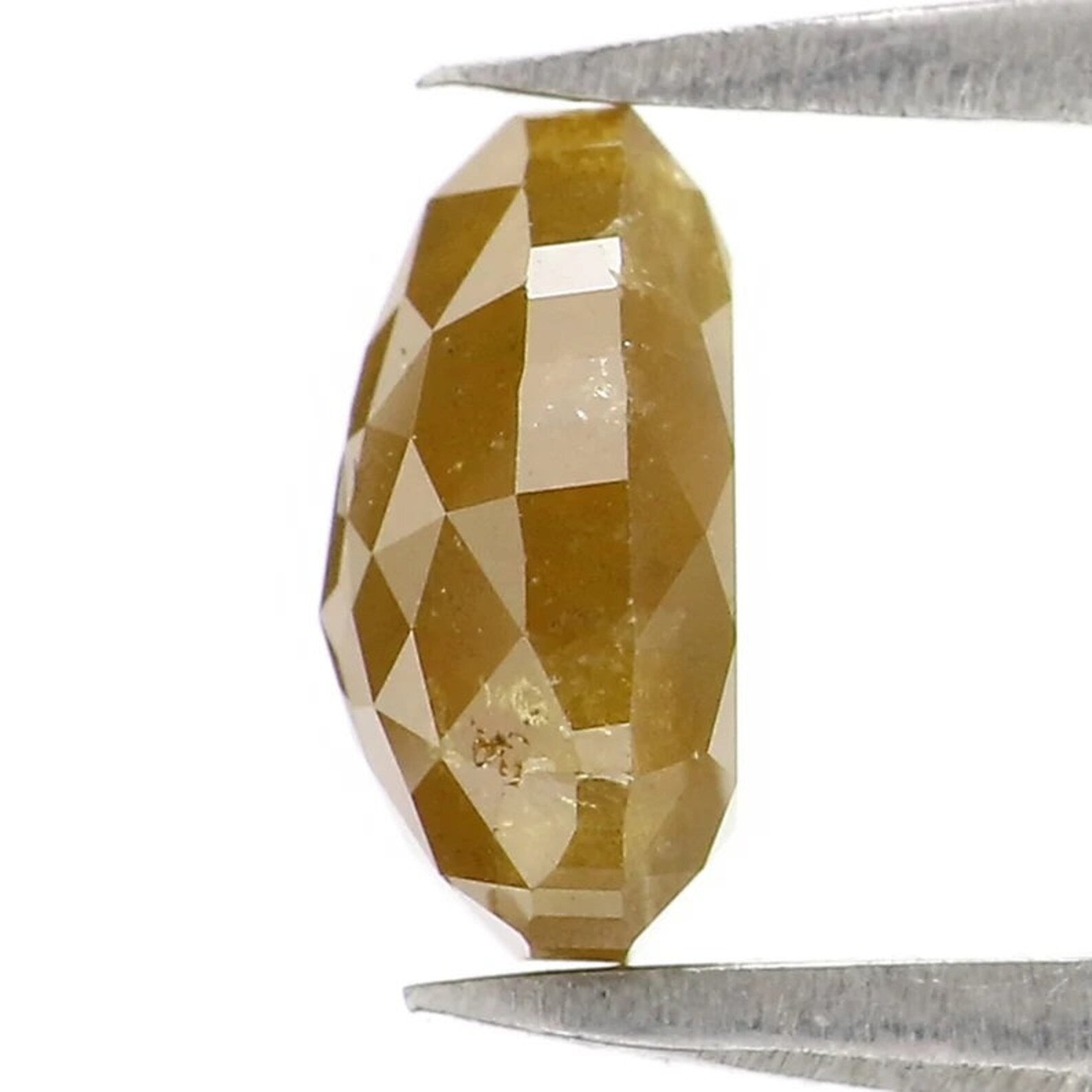 1.38 Ct Natural Loose Pear Shape Diamond Yellow Color Pear Cut Diamond 7.45 MM Natural Diamond Yellow Color Pear Rose Cut Diamond NQ9350