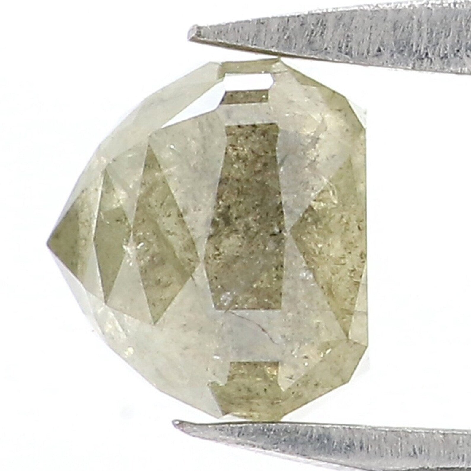 1.28 CT Natural Loose Cushion Shape Diamond Green Color Cushion Diamond 5.20 MM Natural Diamond Green Color Cushion Rose Cut Diamond NQ2381