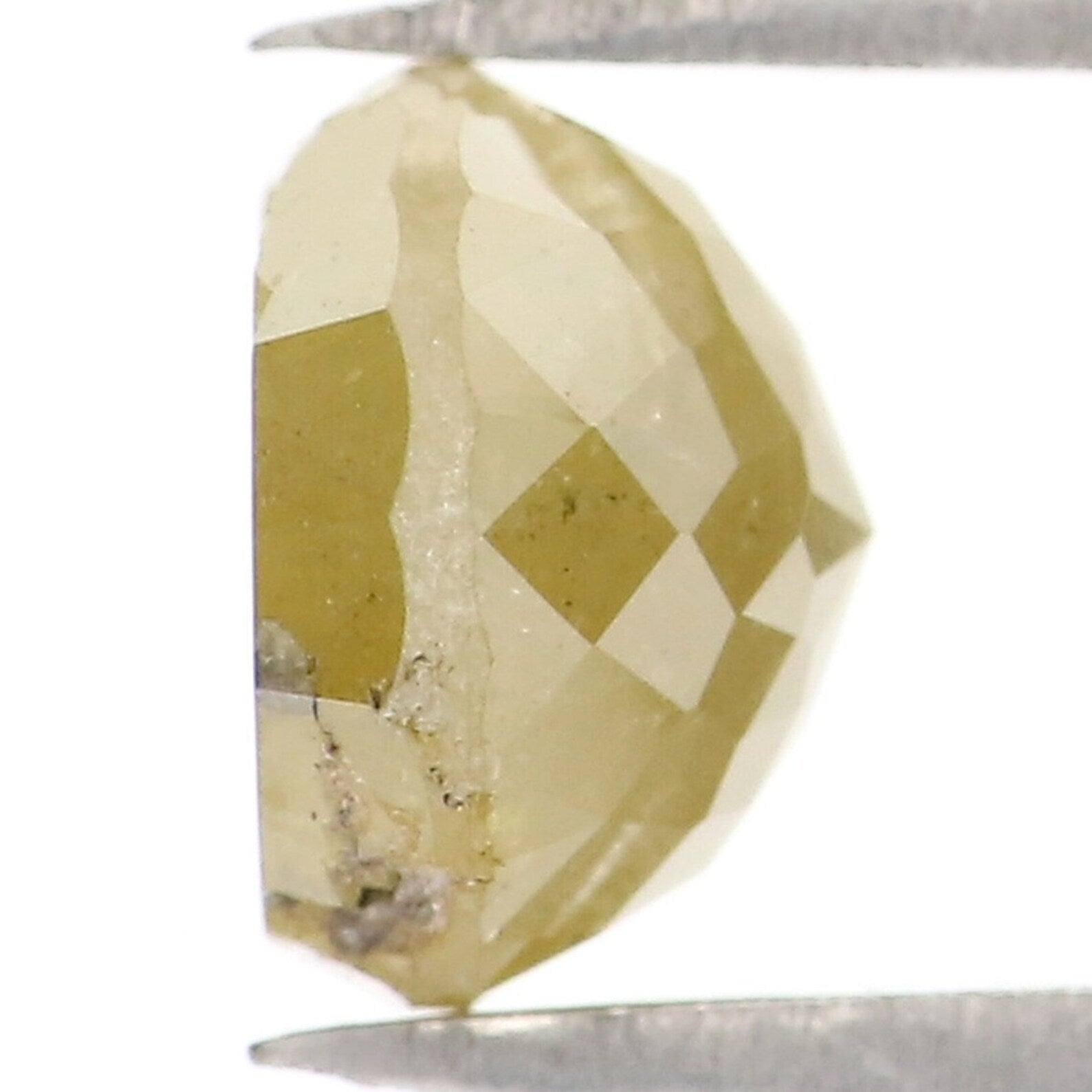 1.64 CT Natural Loose Round Shape Diamond Yellow Color Round Cut Diamond 6.60 MM Natural Diamond Green Color Round Rose Cut Diamond NQ7178