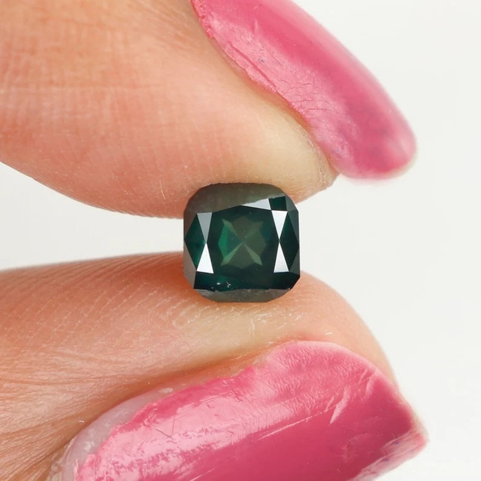 0.87 Ct Natural Loose Cushion Shape Diamond Blue Color Cushion Cut Diamond 5.00 MM Natural Loose Diamond Cushion Rose Cut Diamond QN9848
