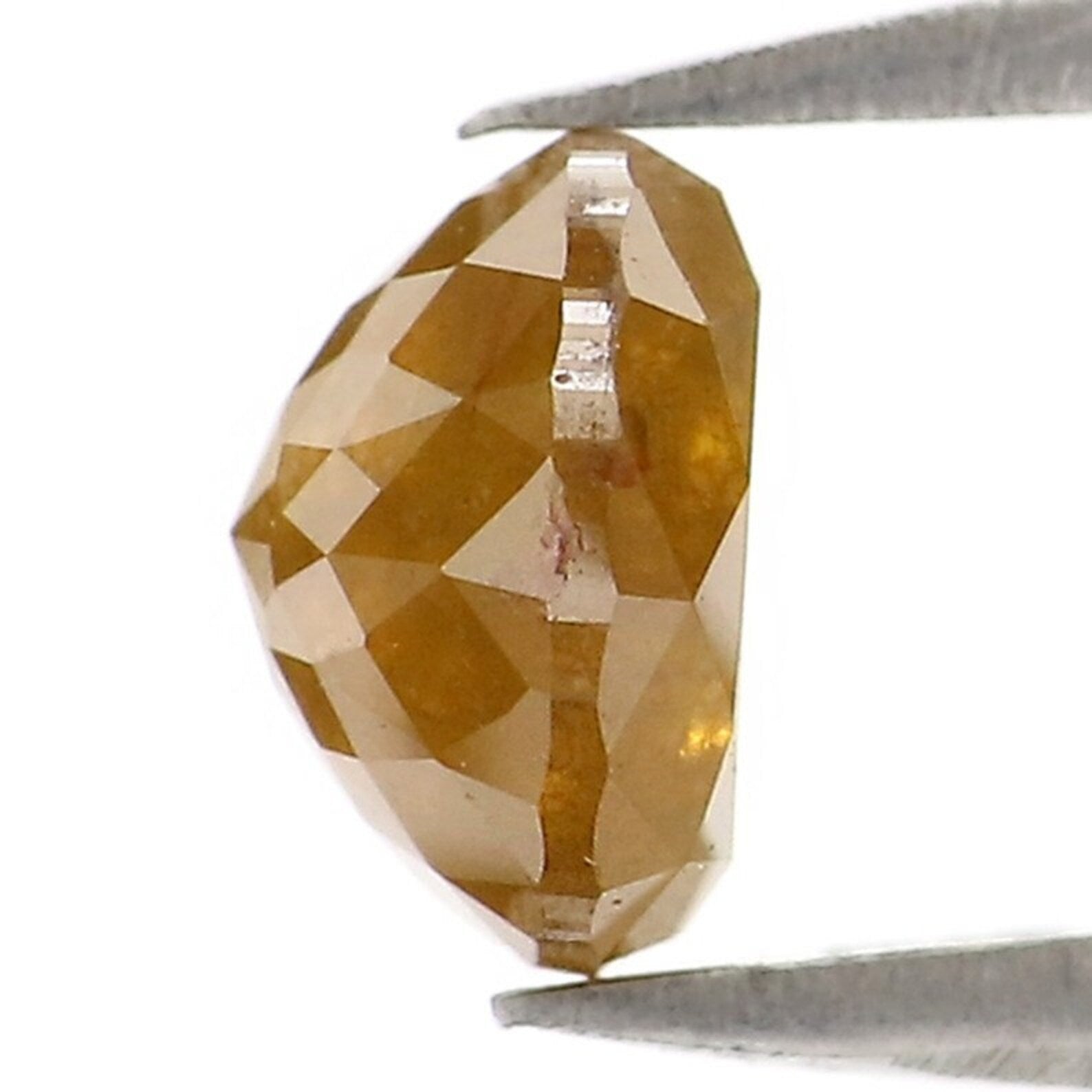 0.80 CT Natural Loose Round Rose Cut Diamond Yellow Color Round Shape Diamond 5.40 MM Natural Loose Diamond Round Rose Cut Diamond NQ9988